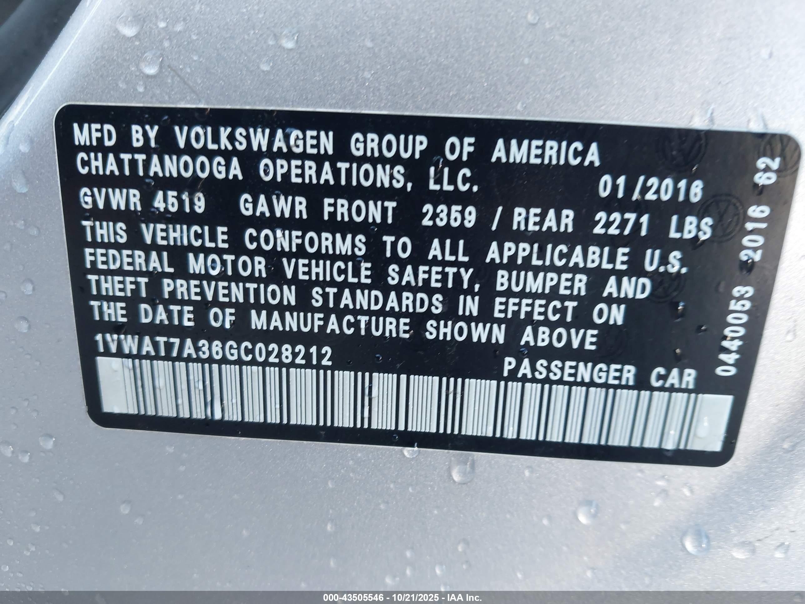 VOLKSWAGEN PASSAT image 9