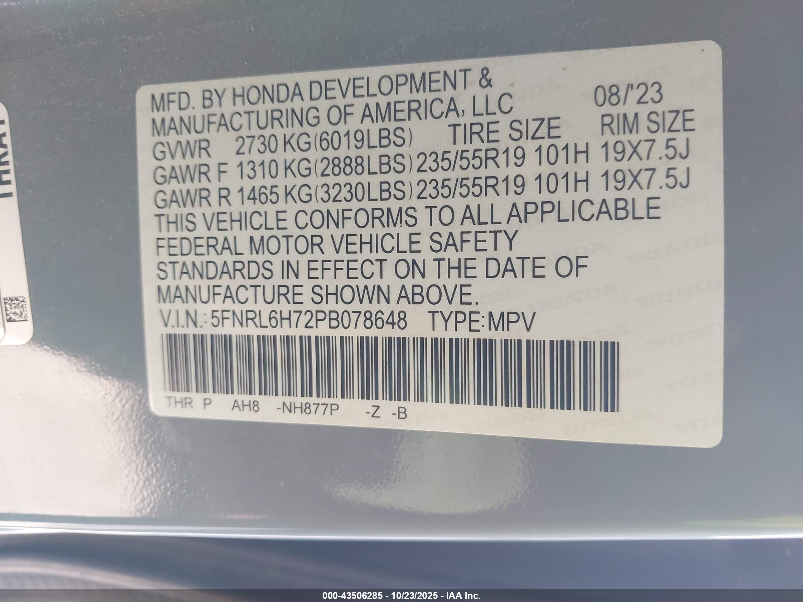 HONDA ODYSSEY image 9