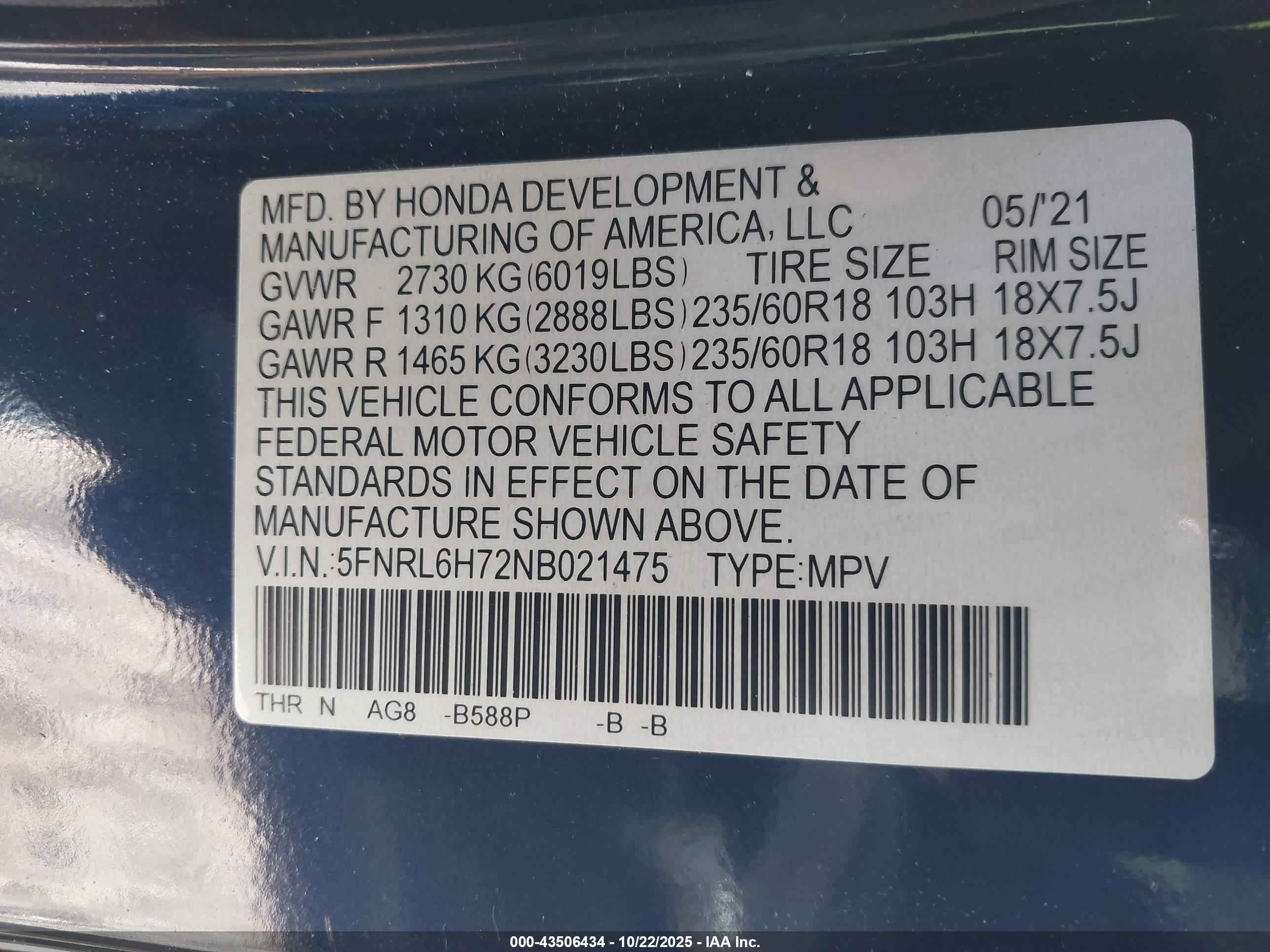 HONDA ODYSSEY image 9