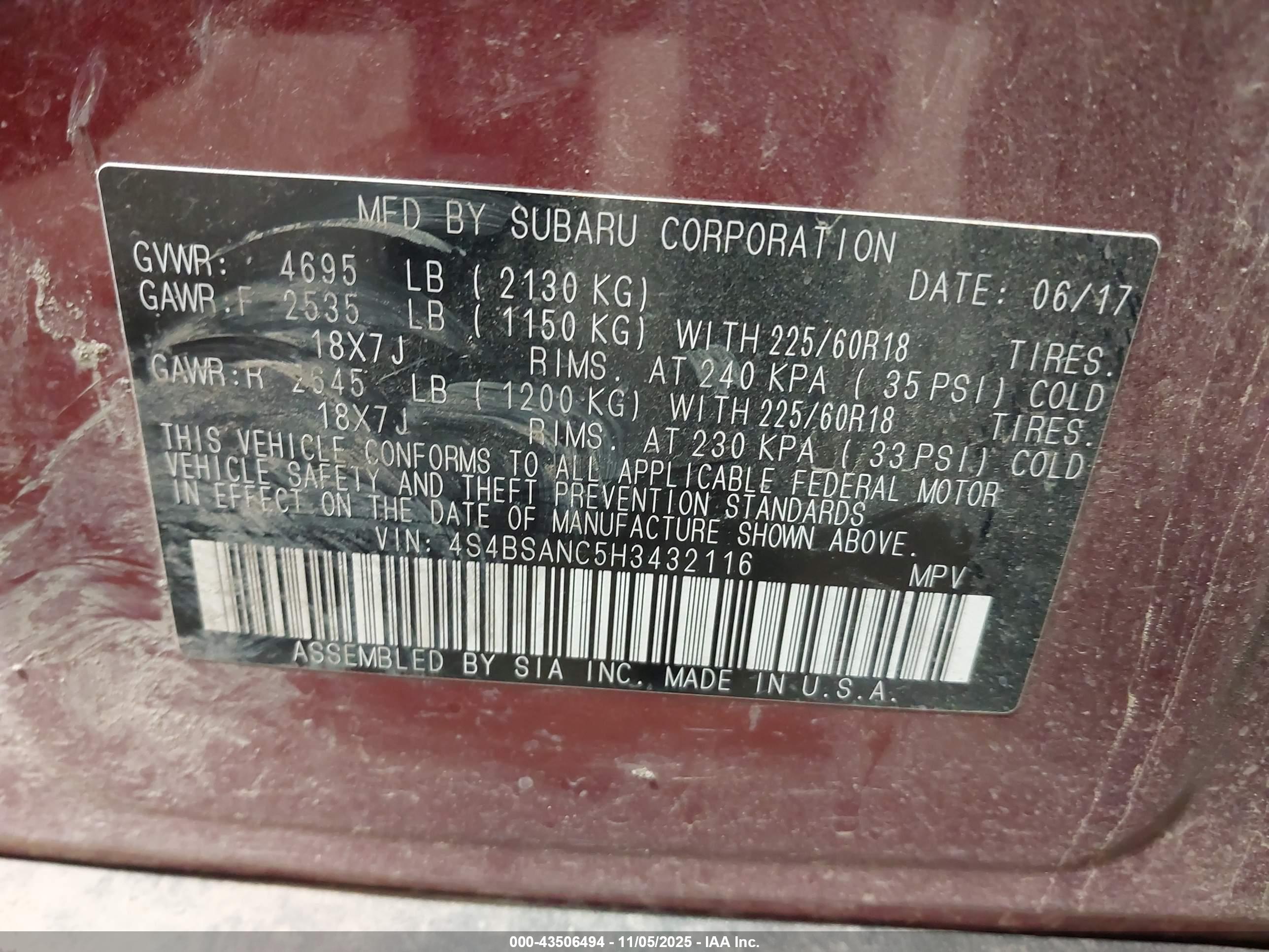 SUBARU OUTBACK image 9
