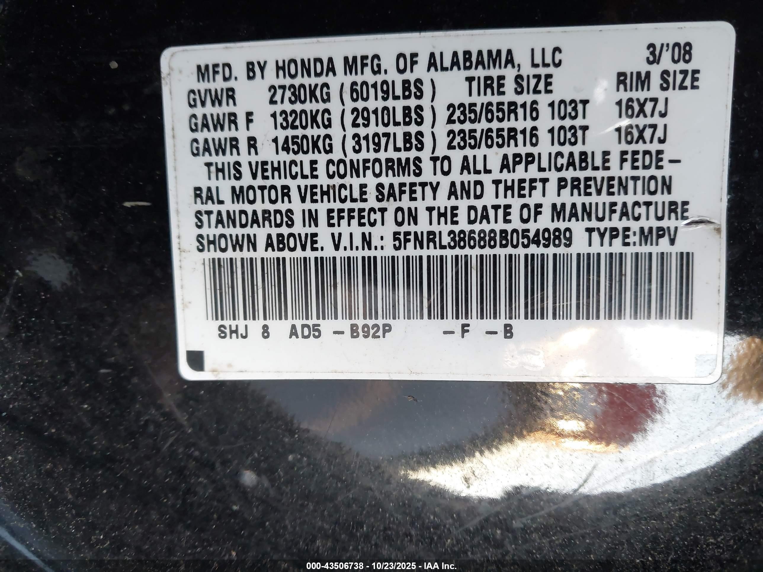 HONDA ODYSSEY image 9