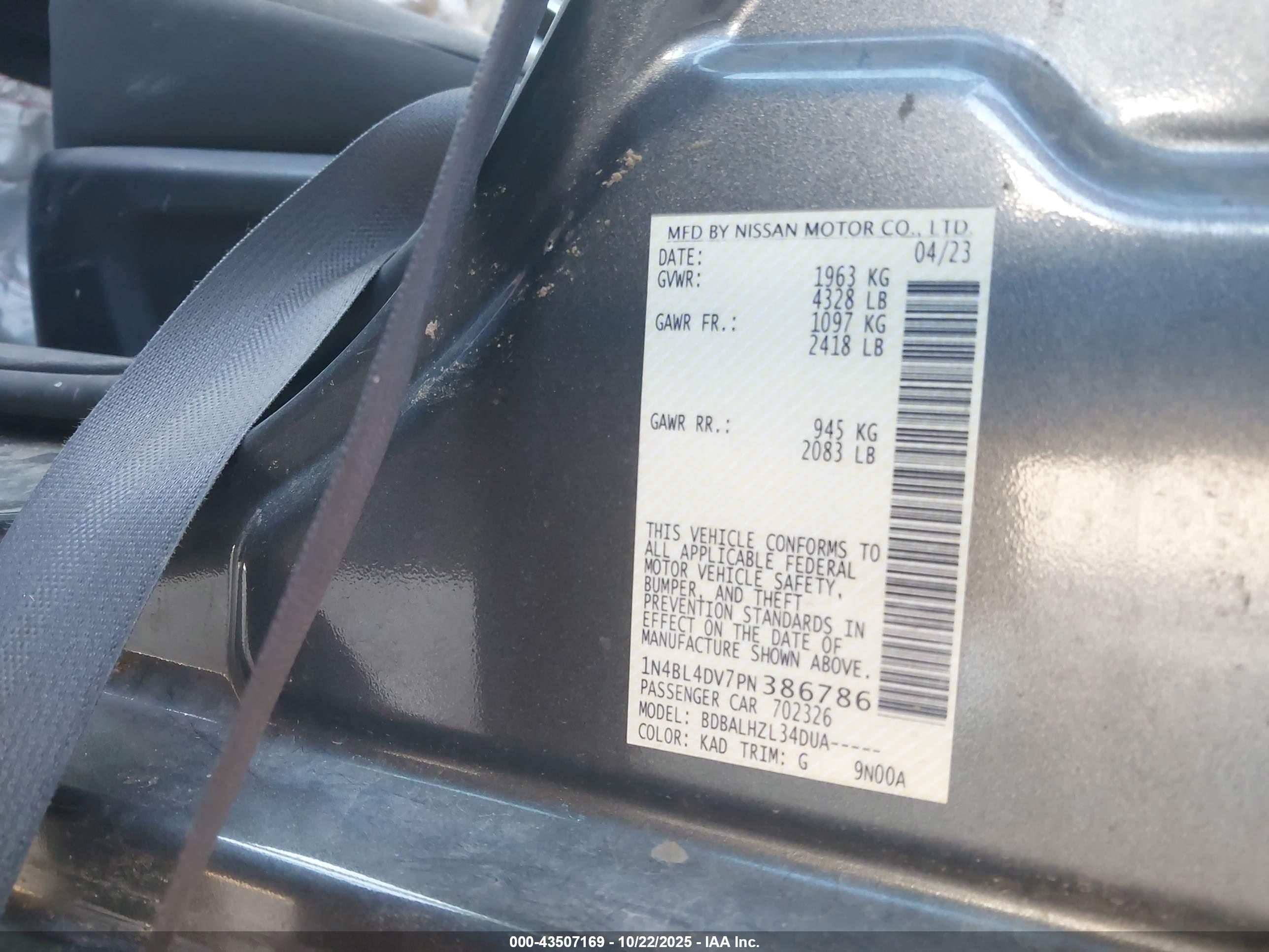 NISSAN ALTIMA image 9