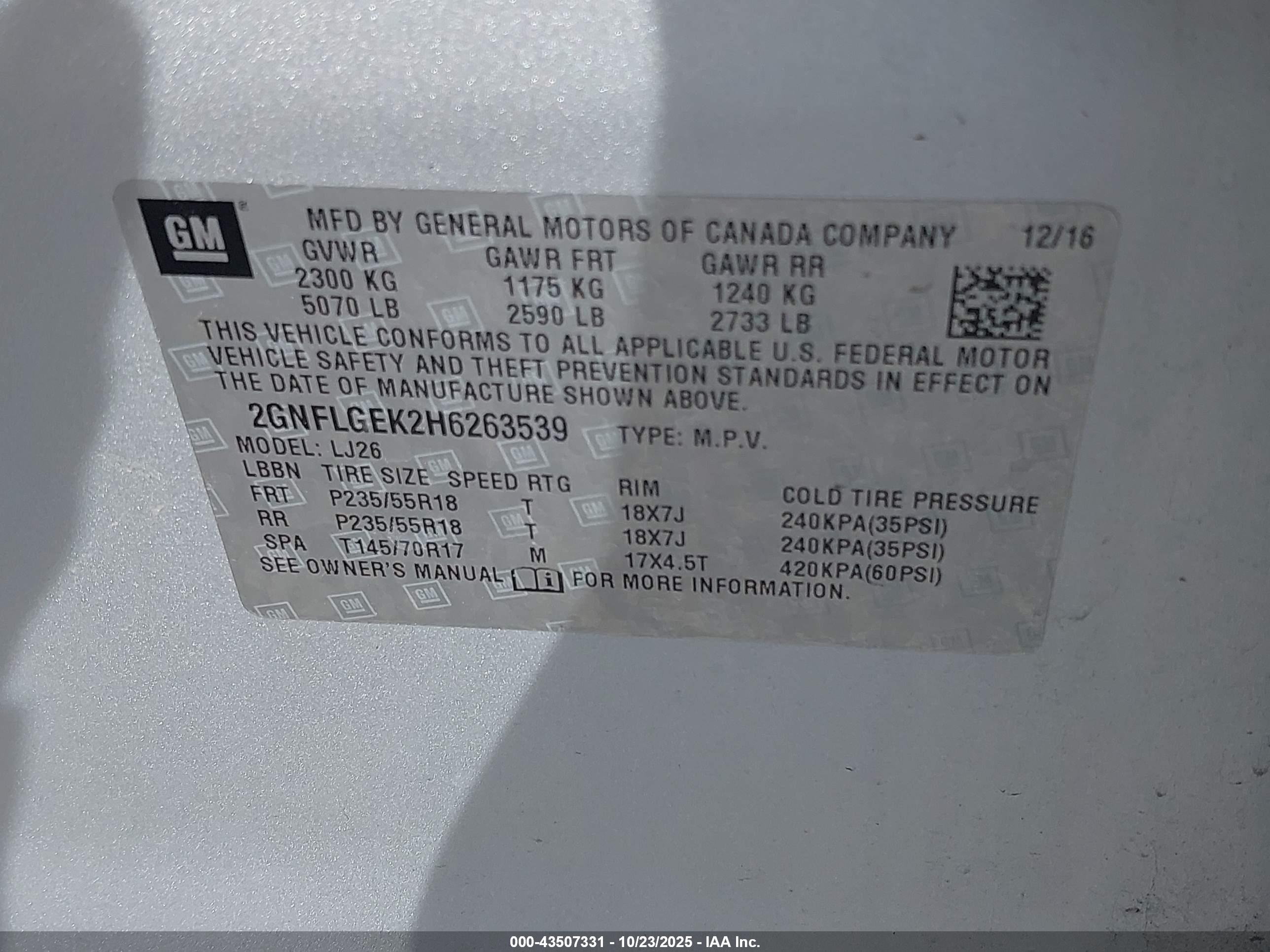 CHEVROLET EQUINOX image 9