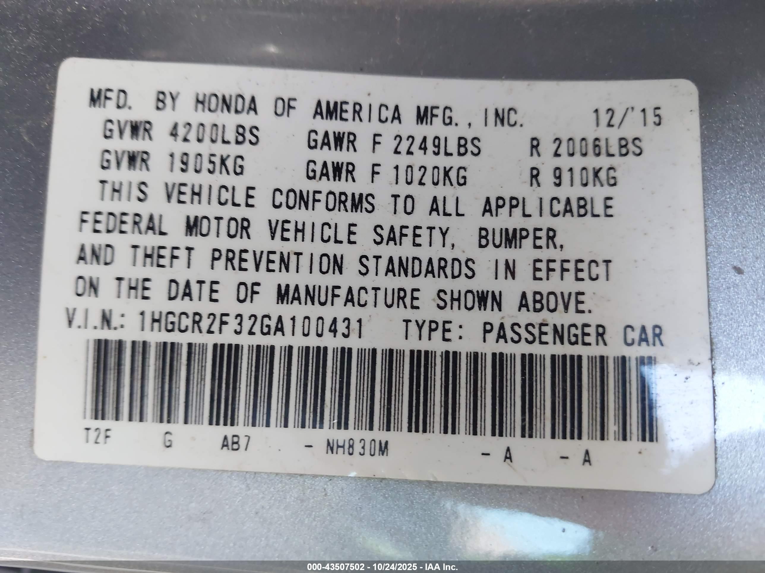 HONDA ACCORD image 9