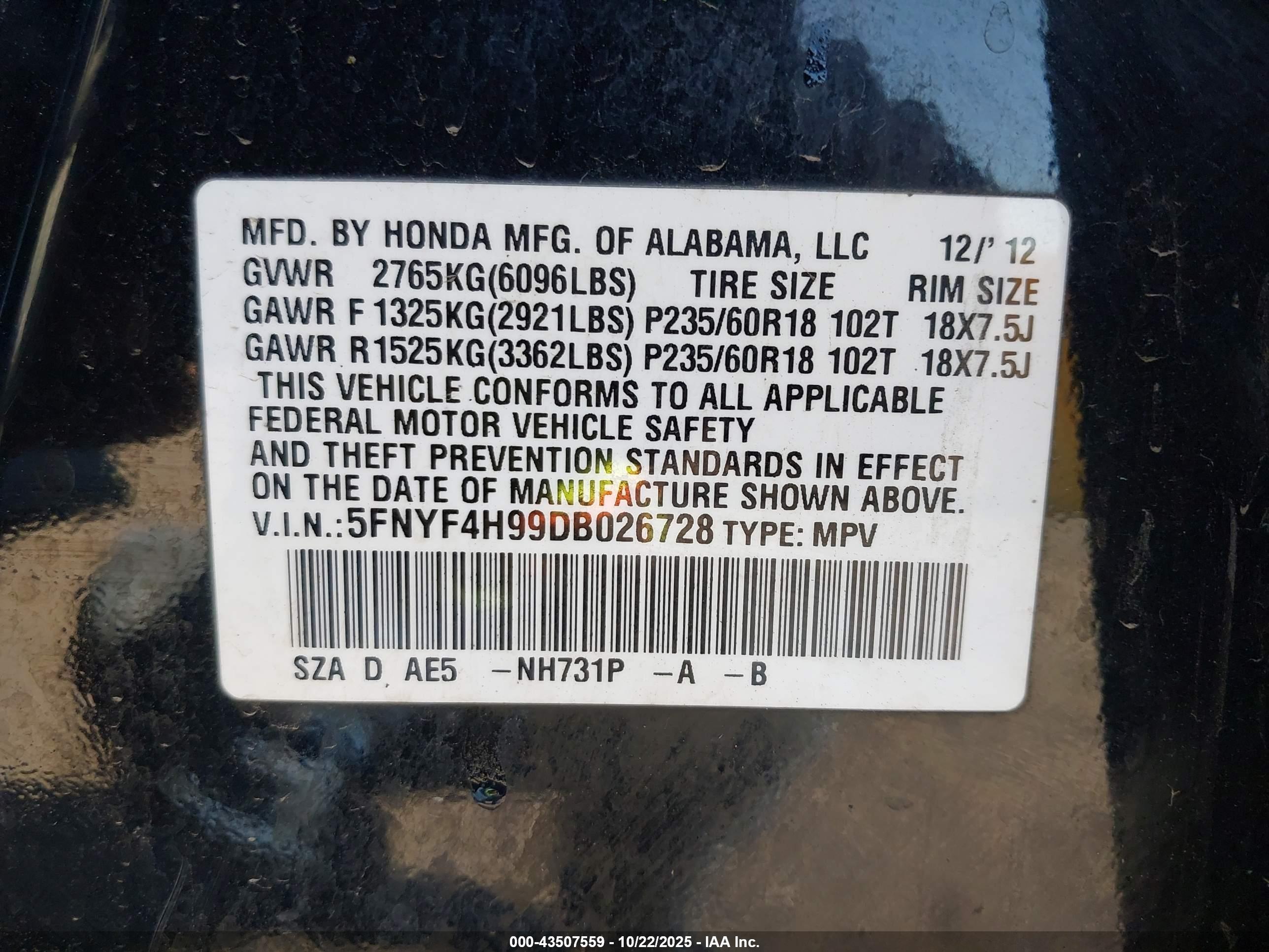 HONDA PILOT image 9