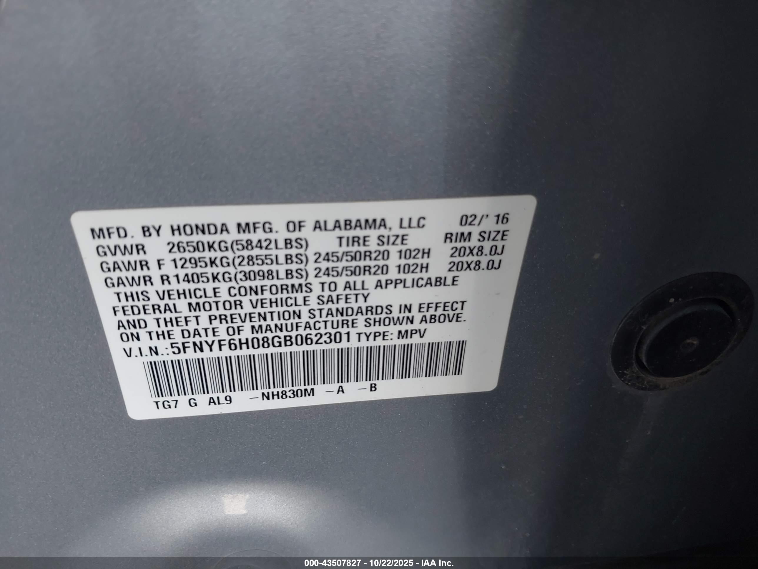 HONDA PILOT image 9