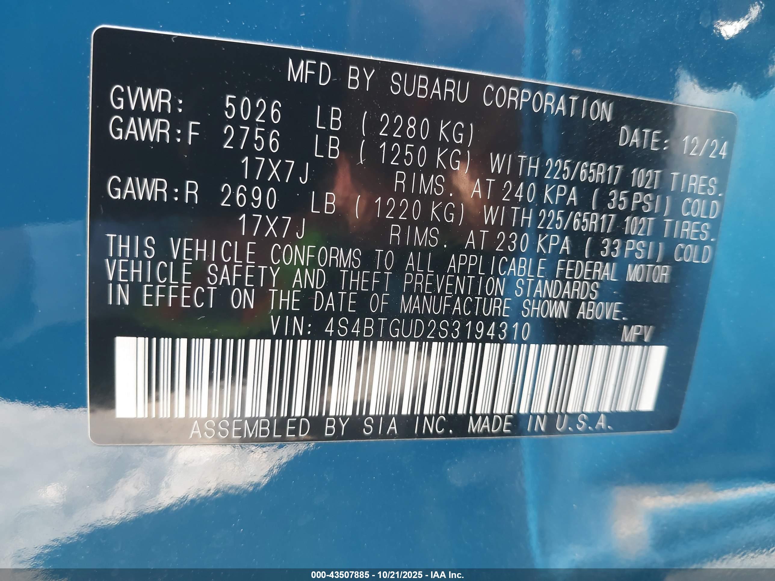 SUBARU OUTBACK image 9