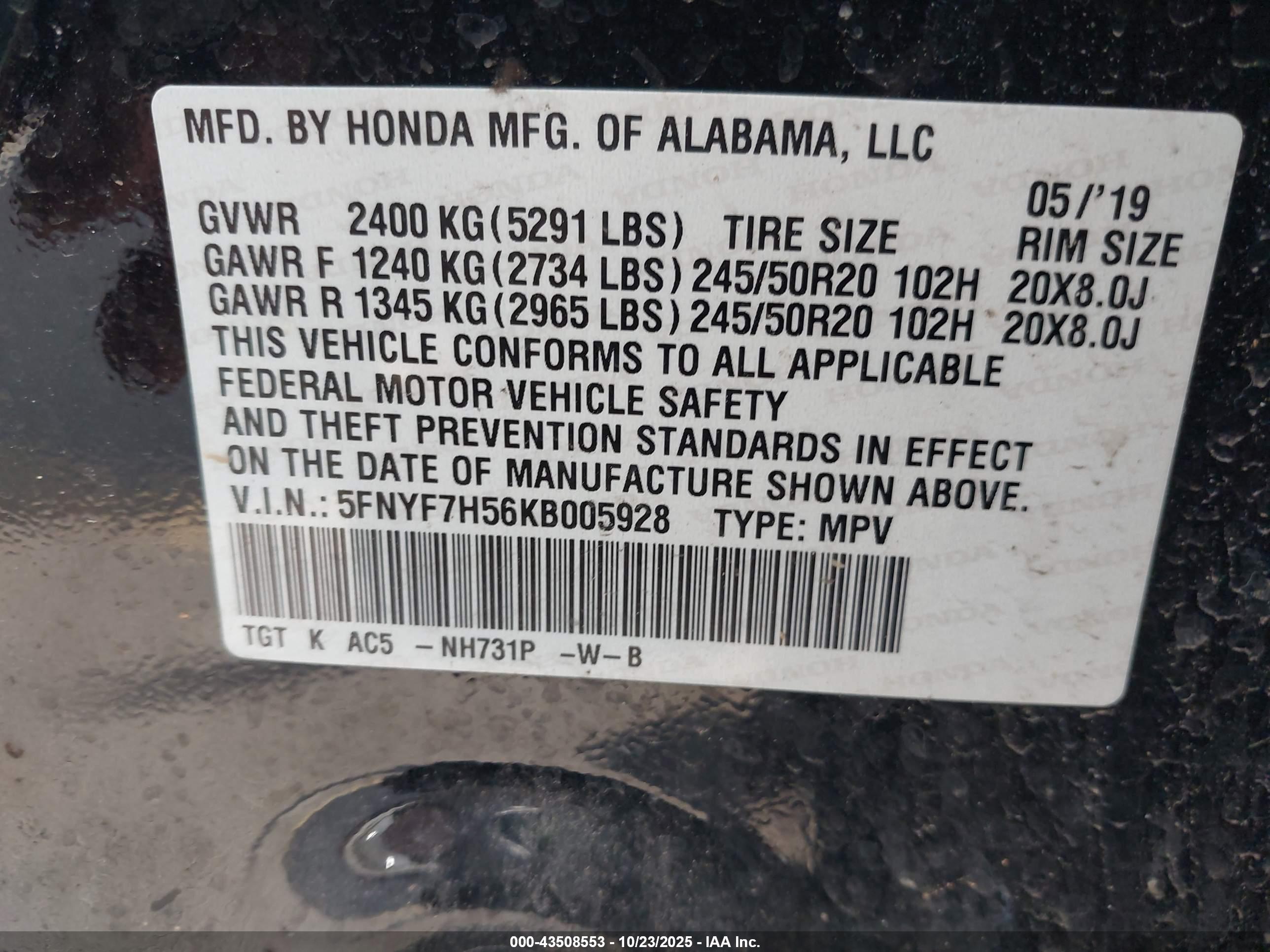 HONDA PASSPORT image 9