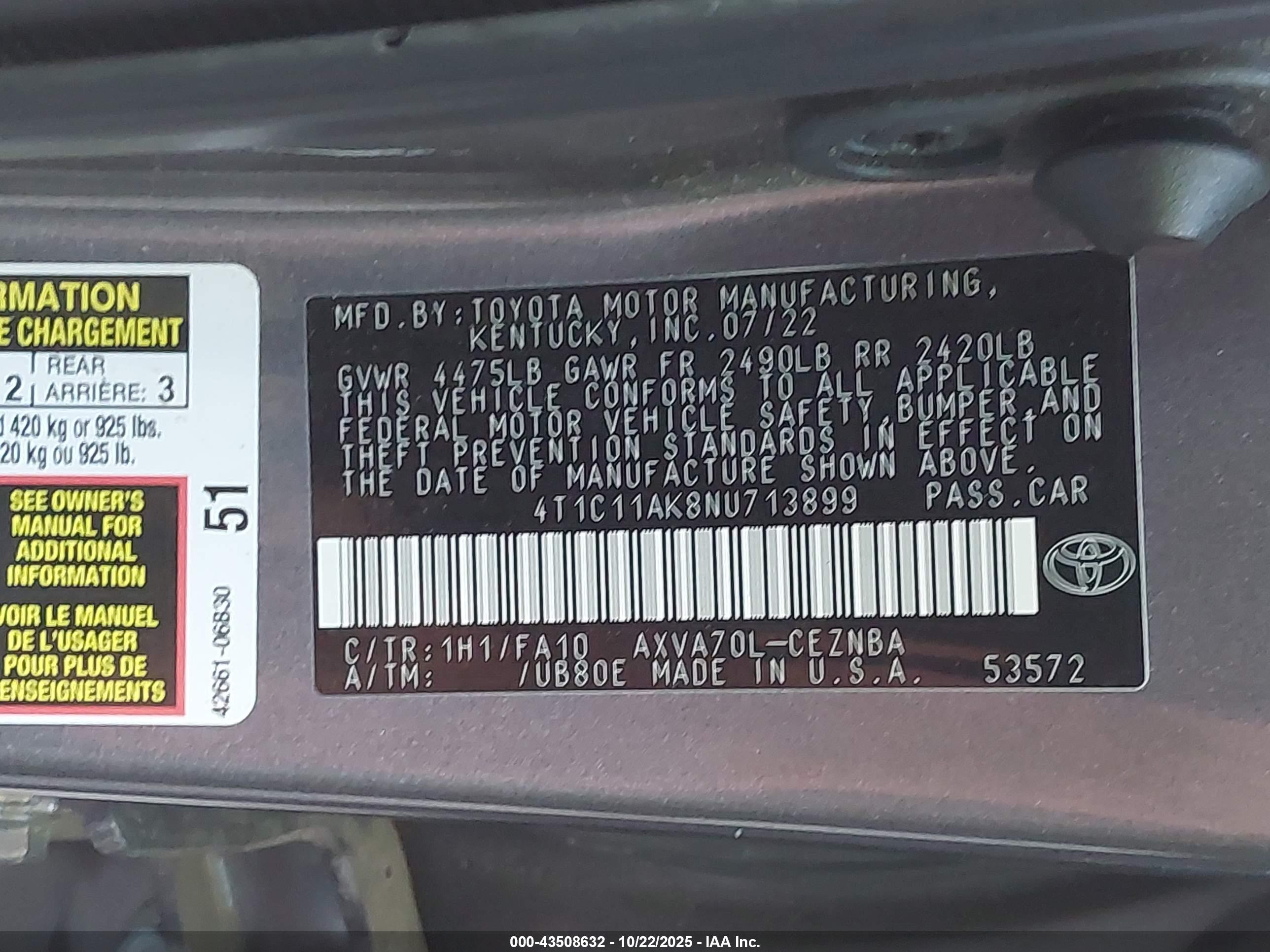 TOYOTA CAMRY image 9