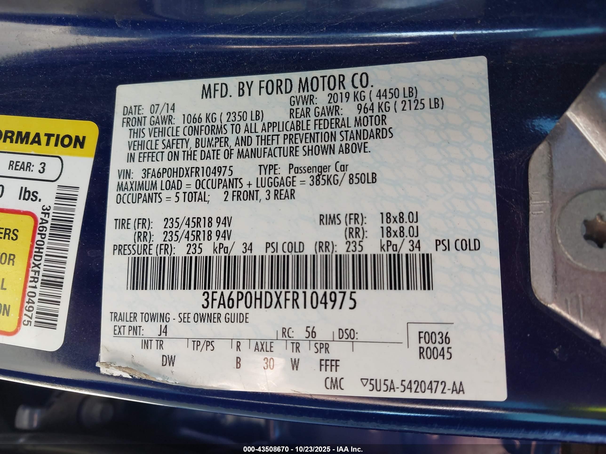 FORD FUSION image 9