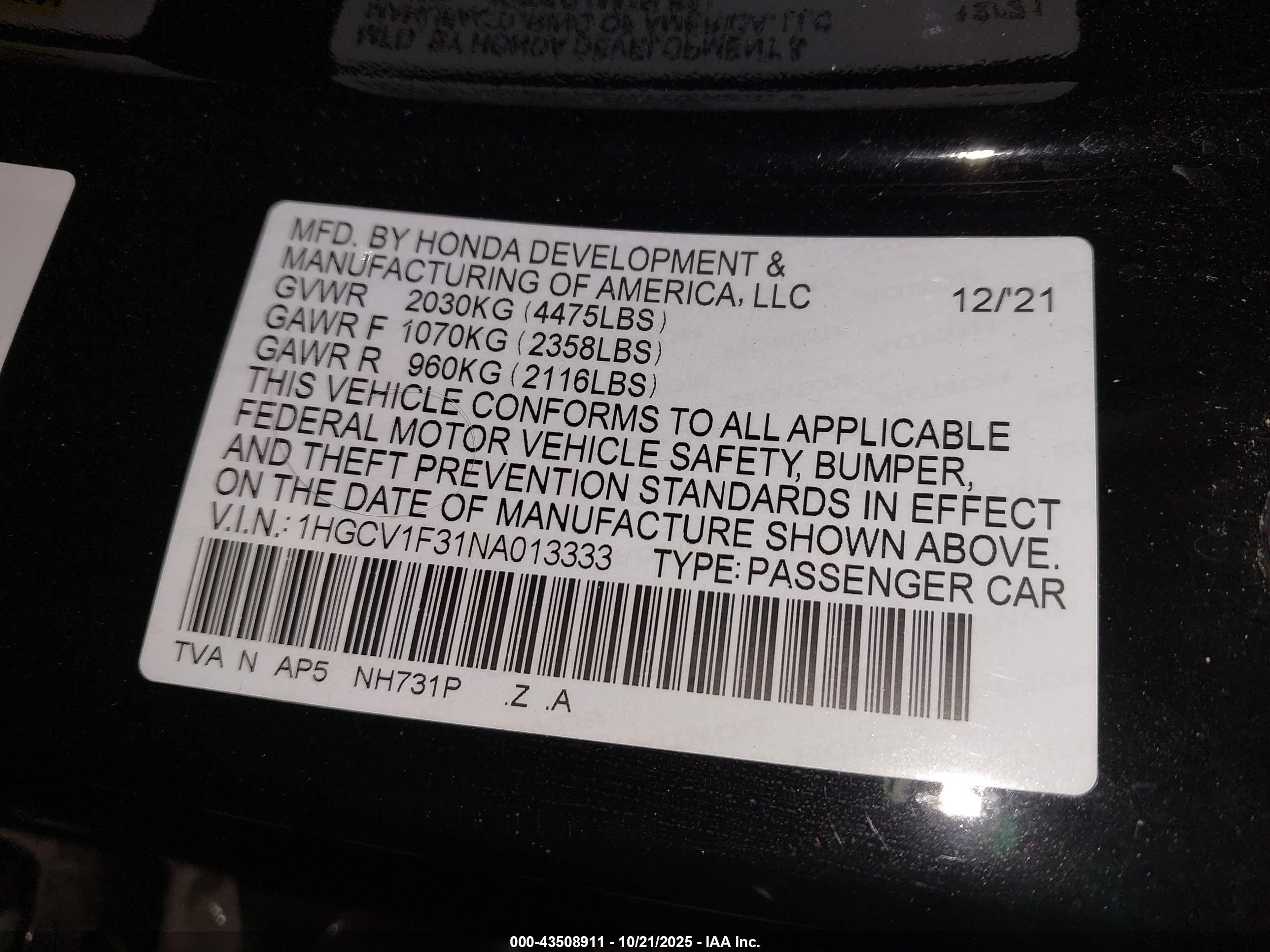 HONDA ACCORD image 9