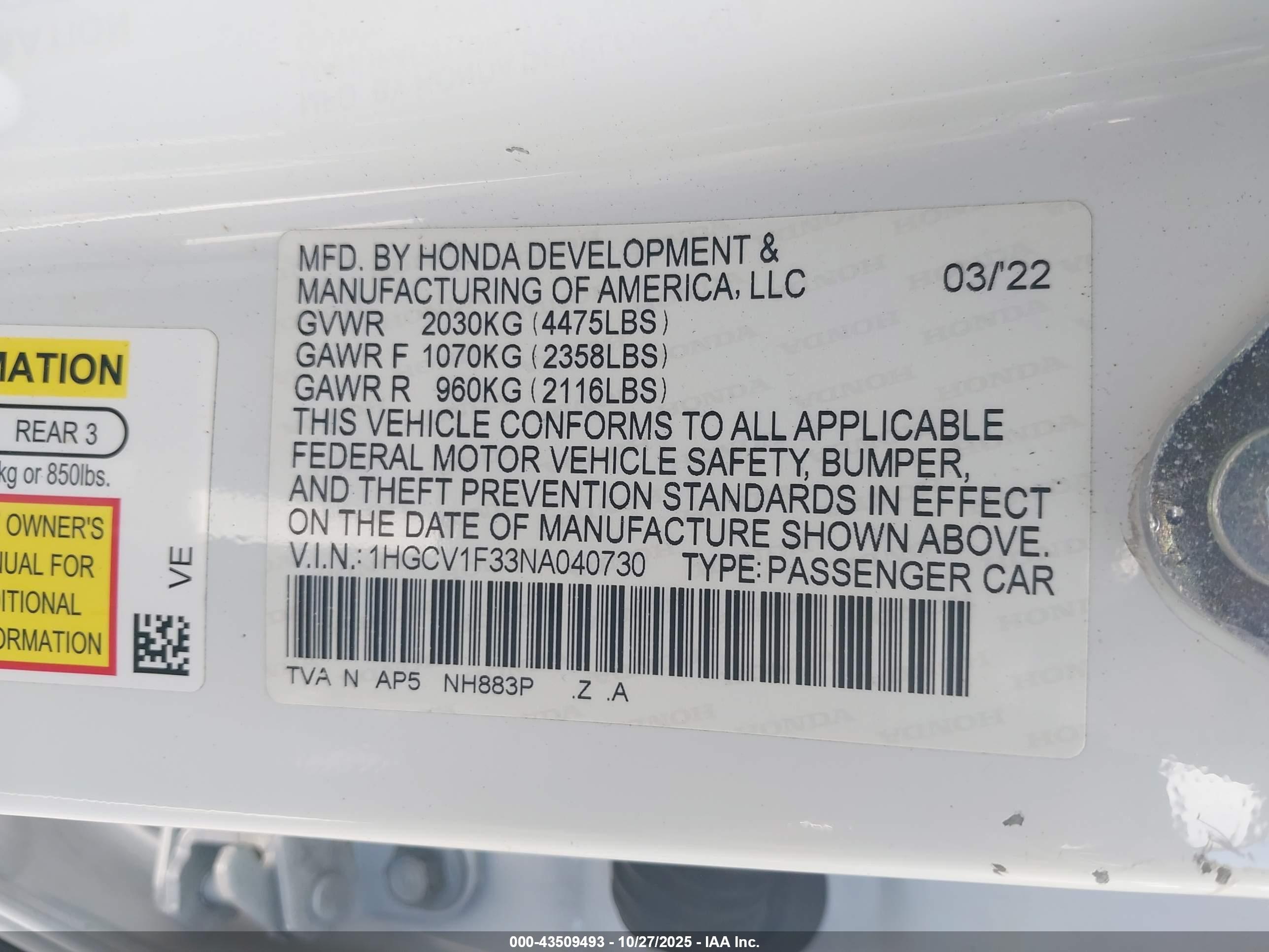 HONDA ACCORD image 9