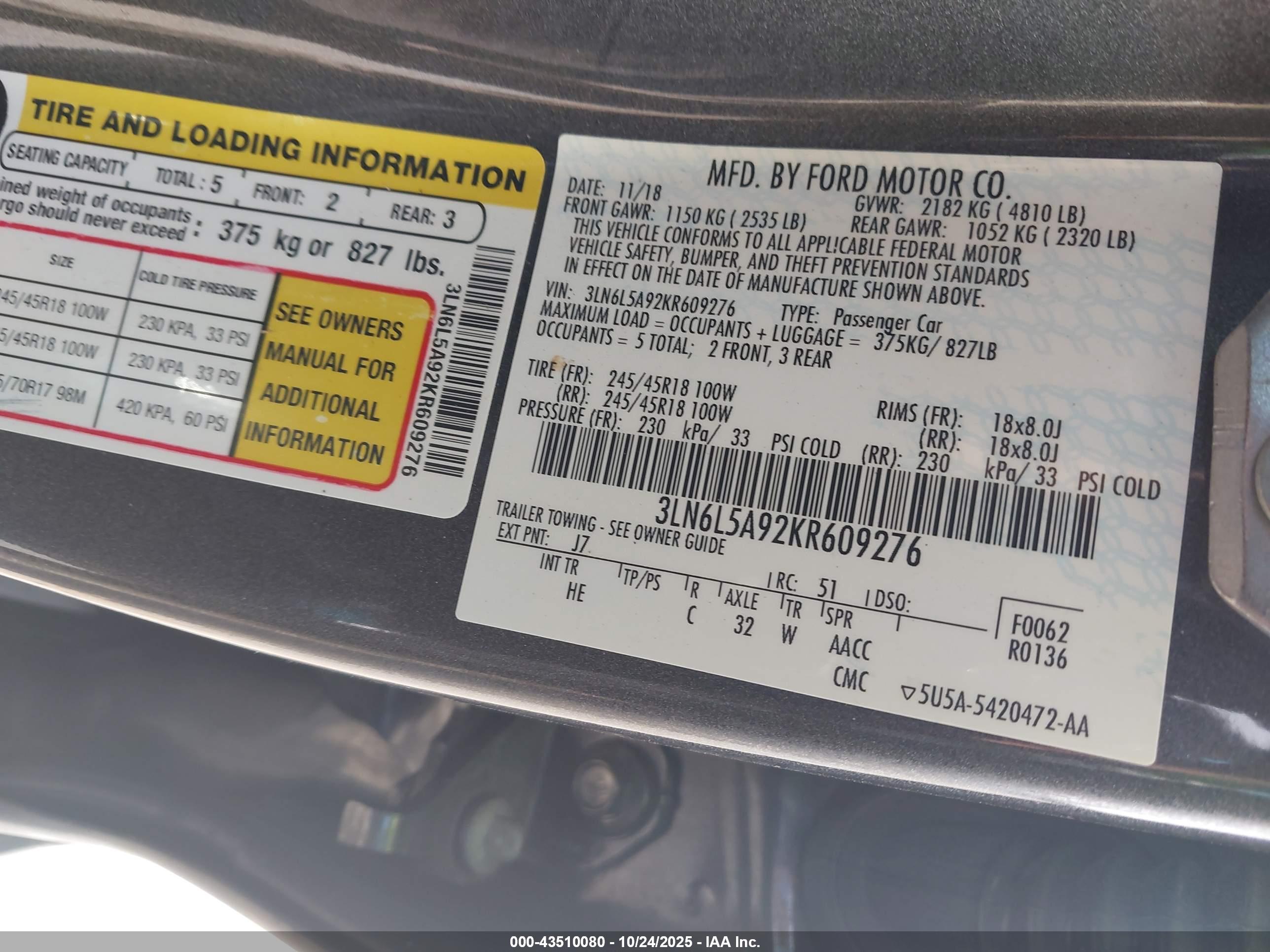 LINCOLN MKZ image 9