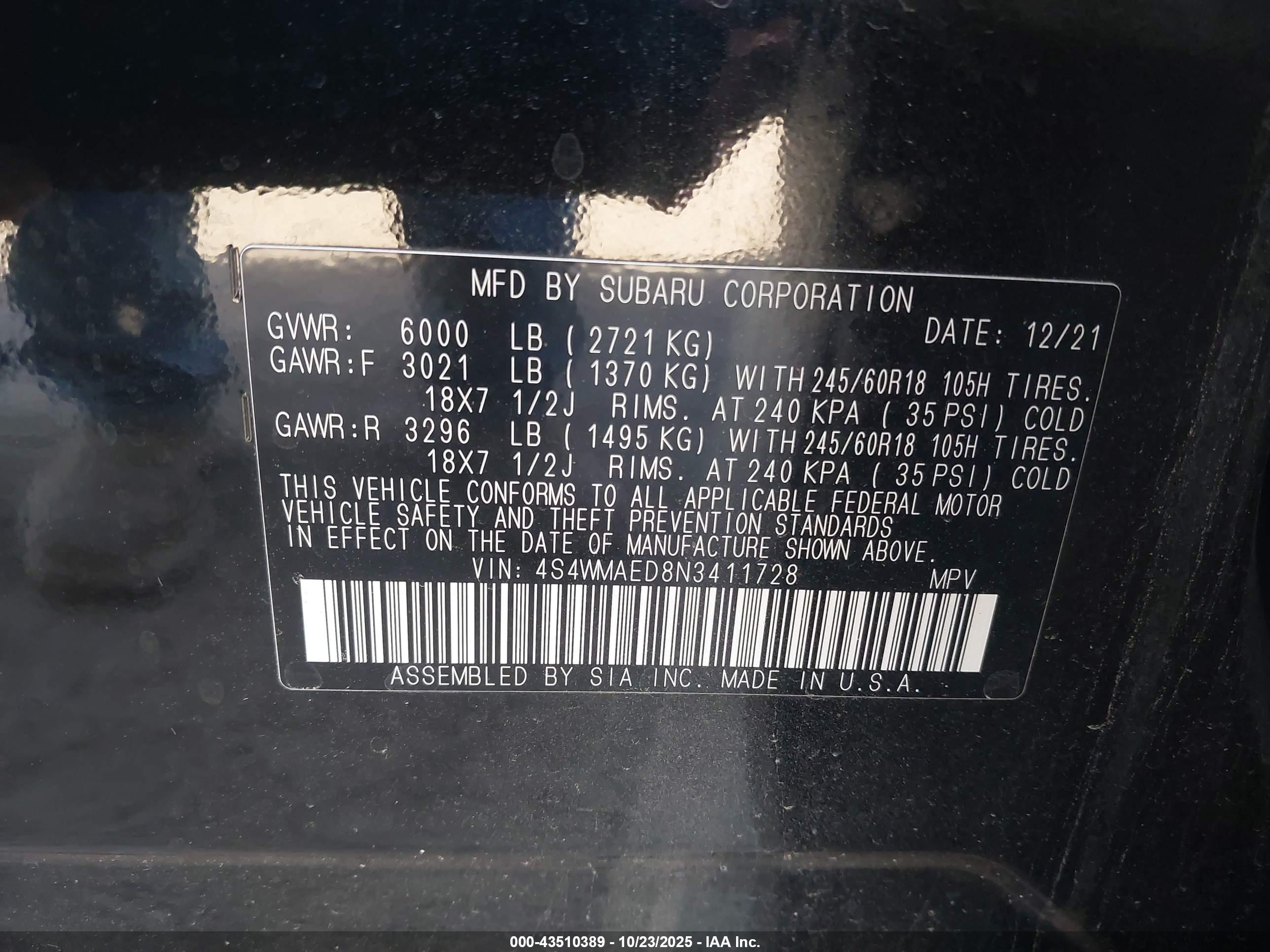 SUBARU ASCENT image 9