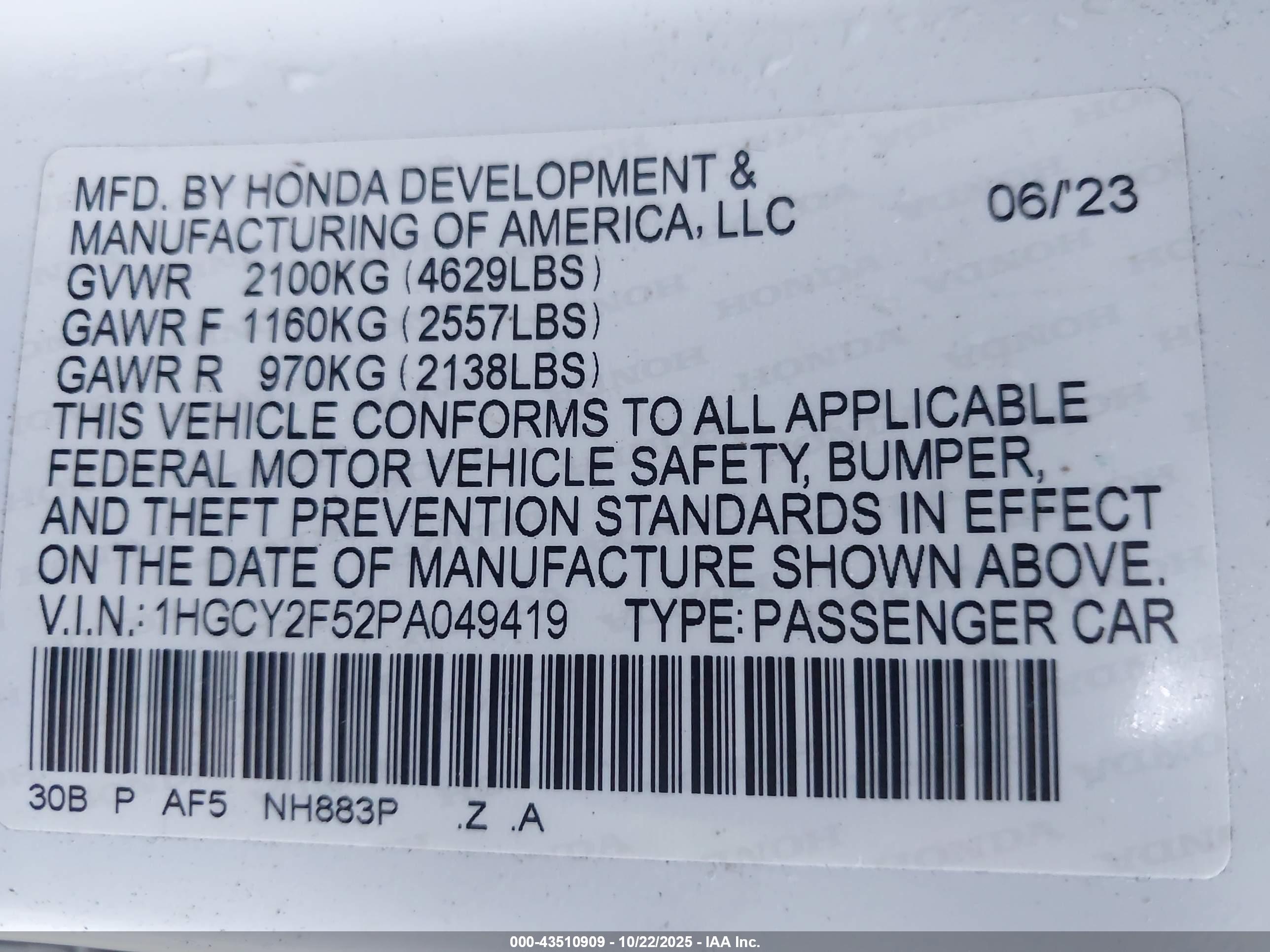 HONDA ACCORD image 9