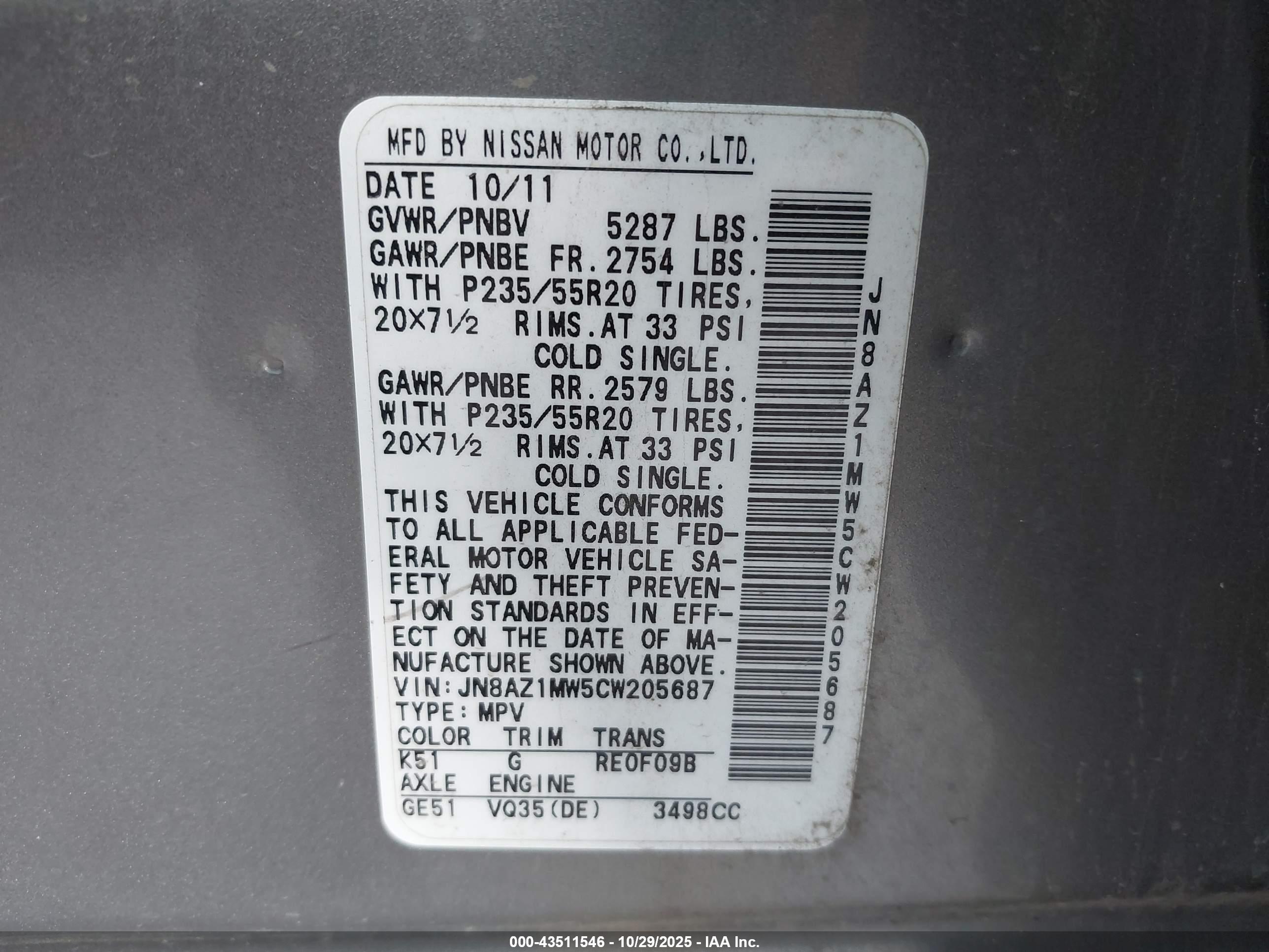 NISSAN MURANO image 9