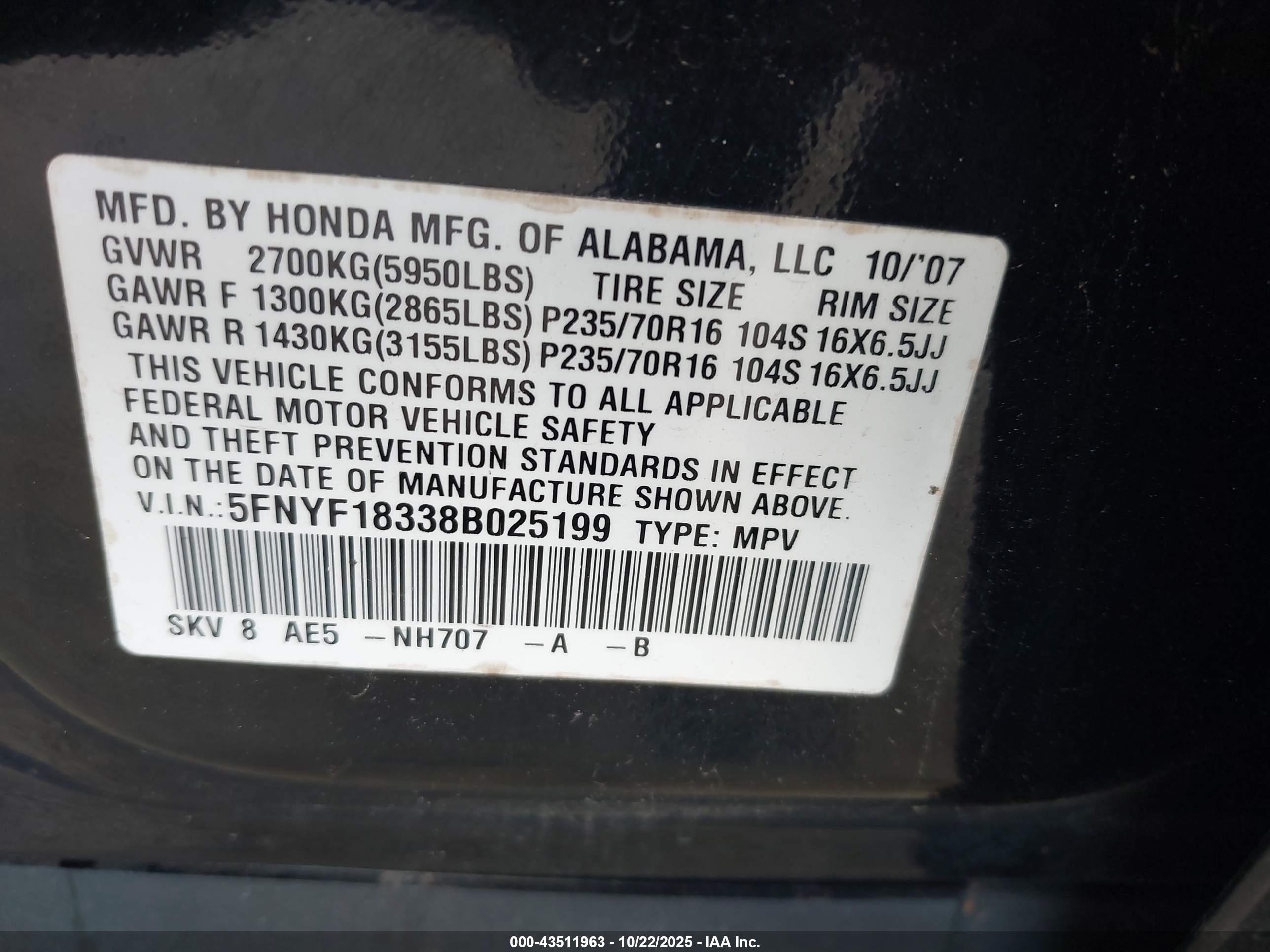 HONDA PILOT image 9