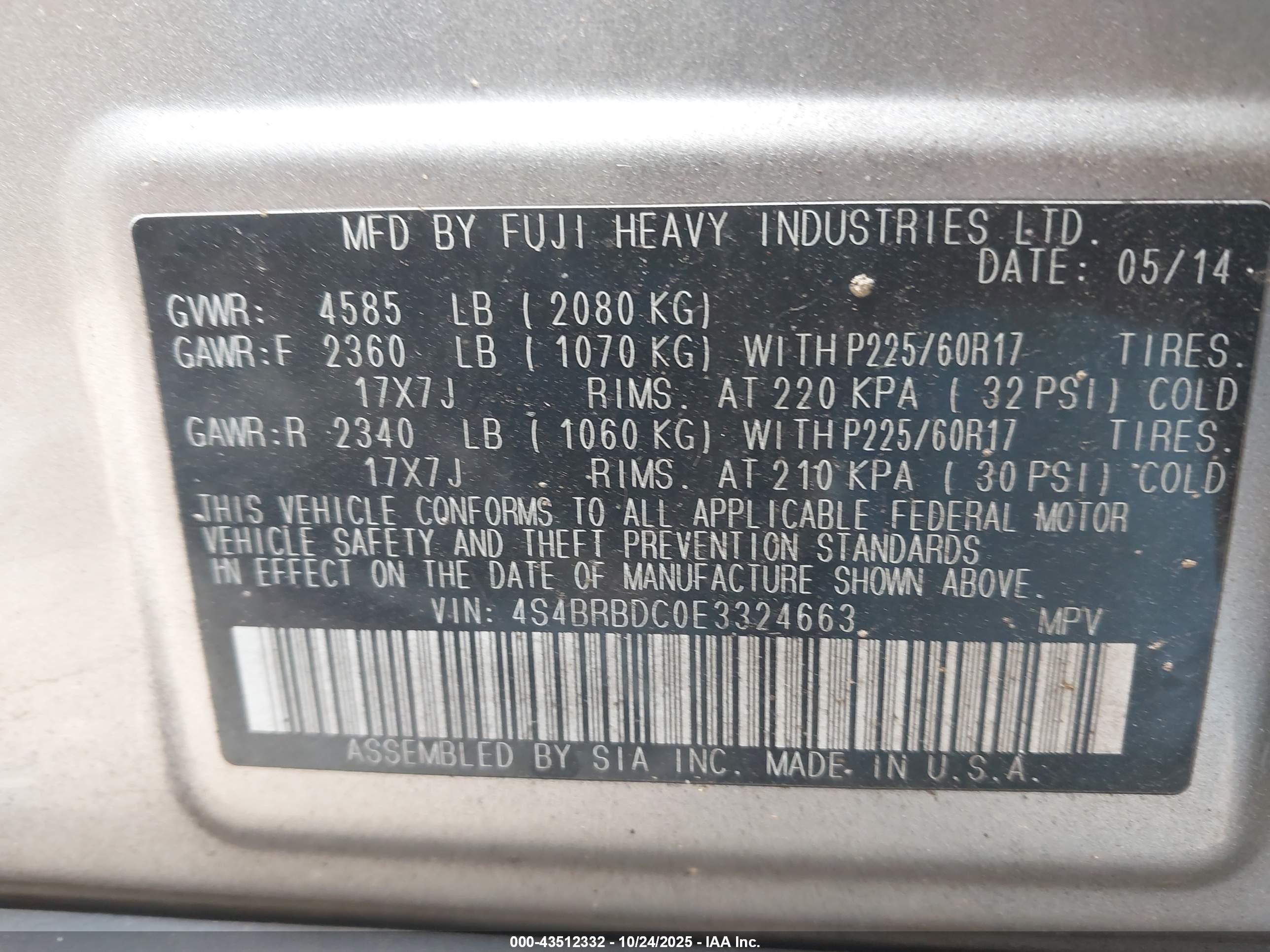 SUBARU OUTBACK image 9