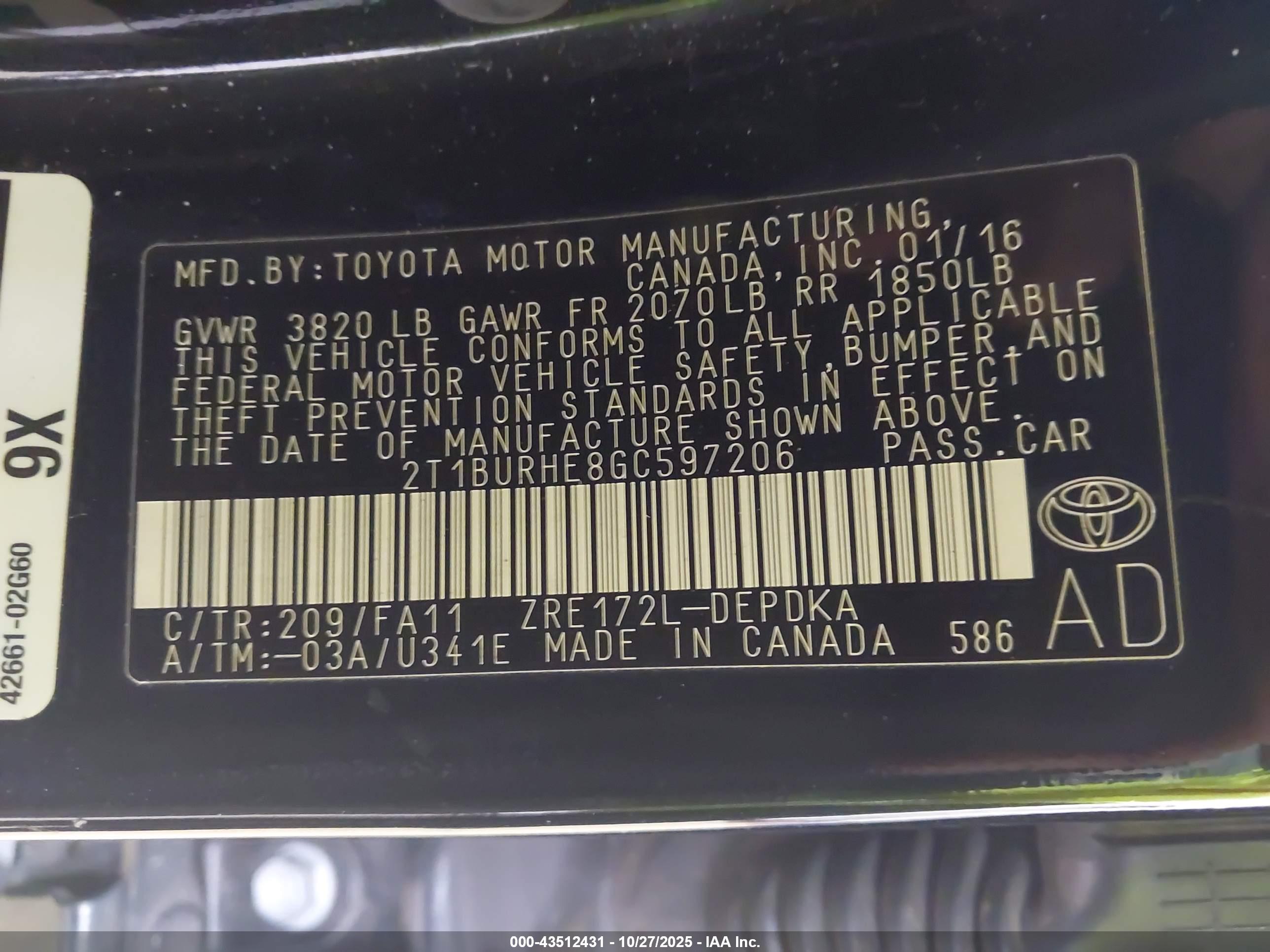 TOYOTA COROLLA image 9