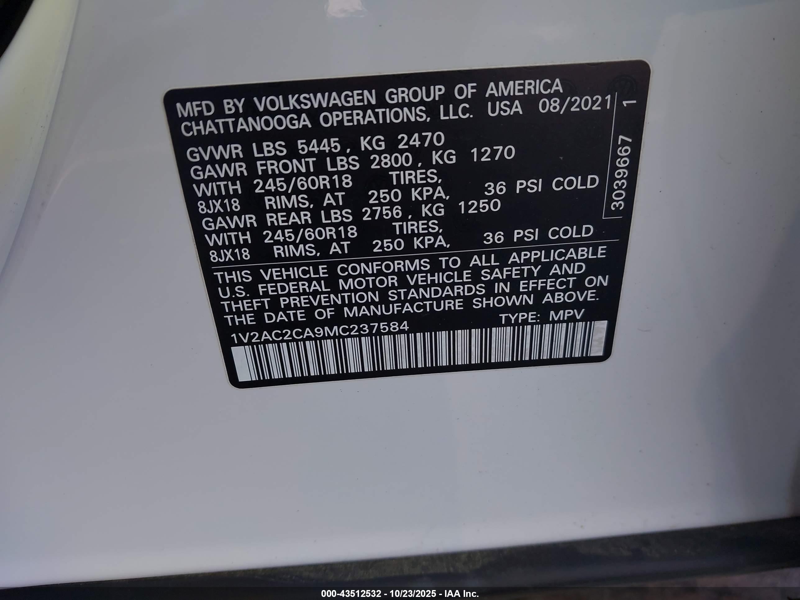 VOLKSWAGEN ATLAS image 9