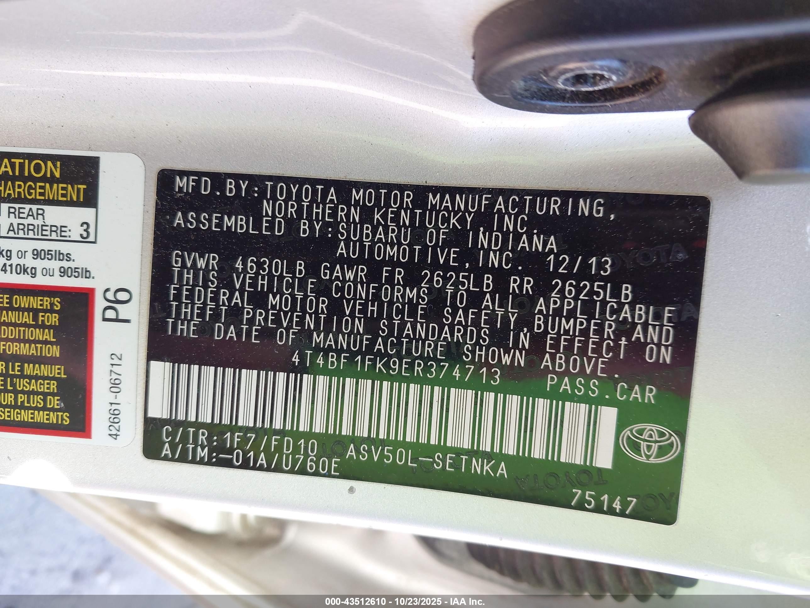 TOYOTA CAMRY image 9