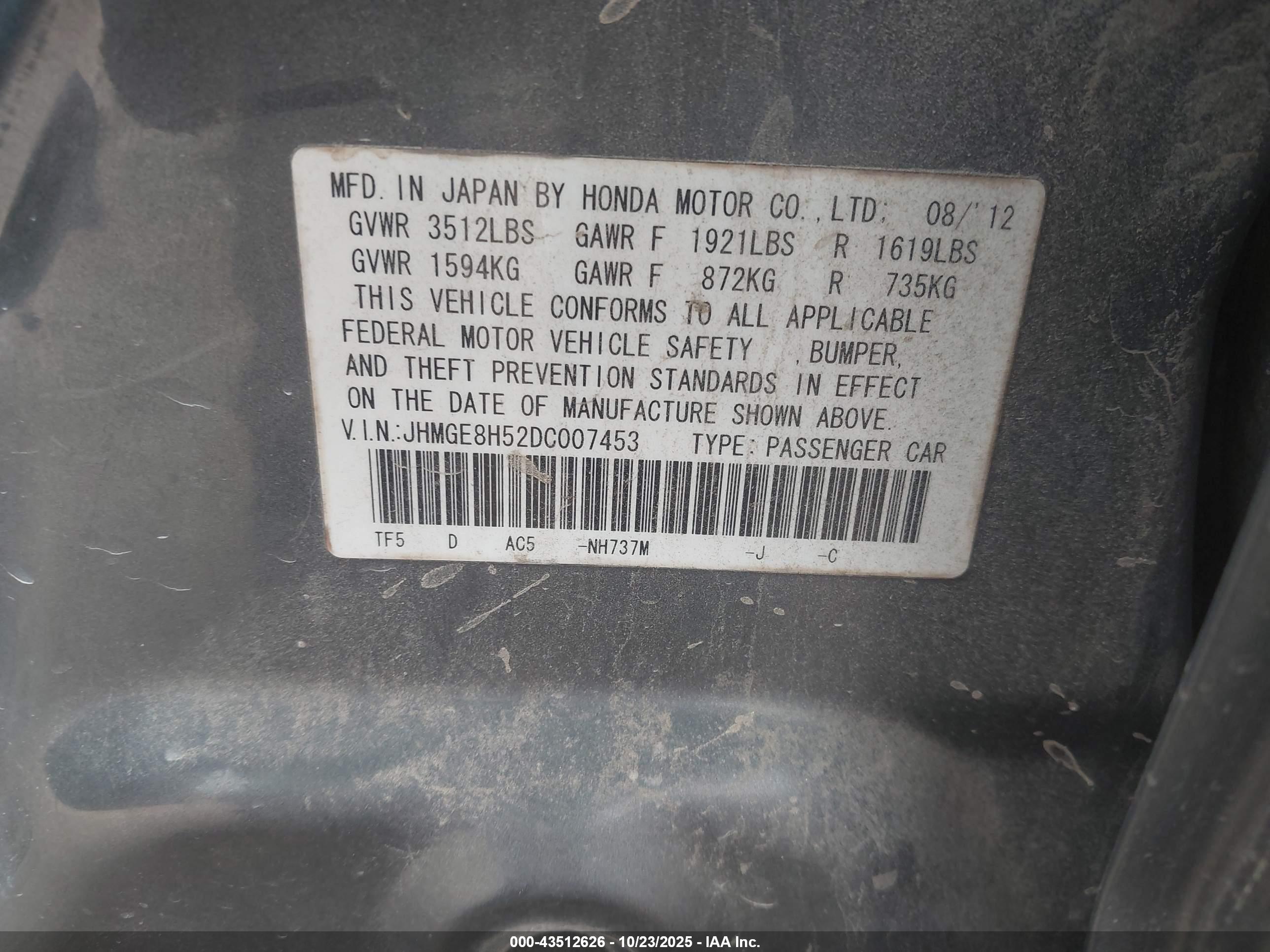 HONDA FIT image 9