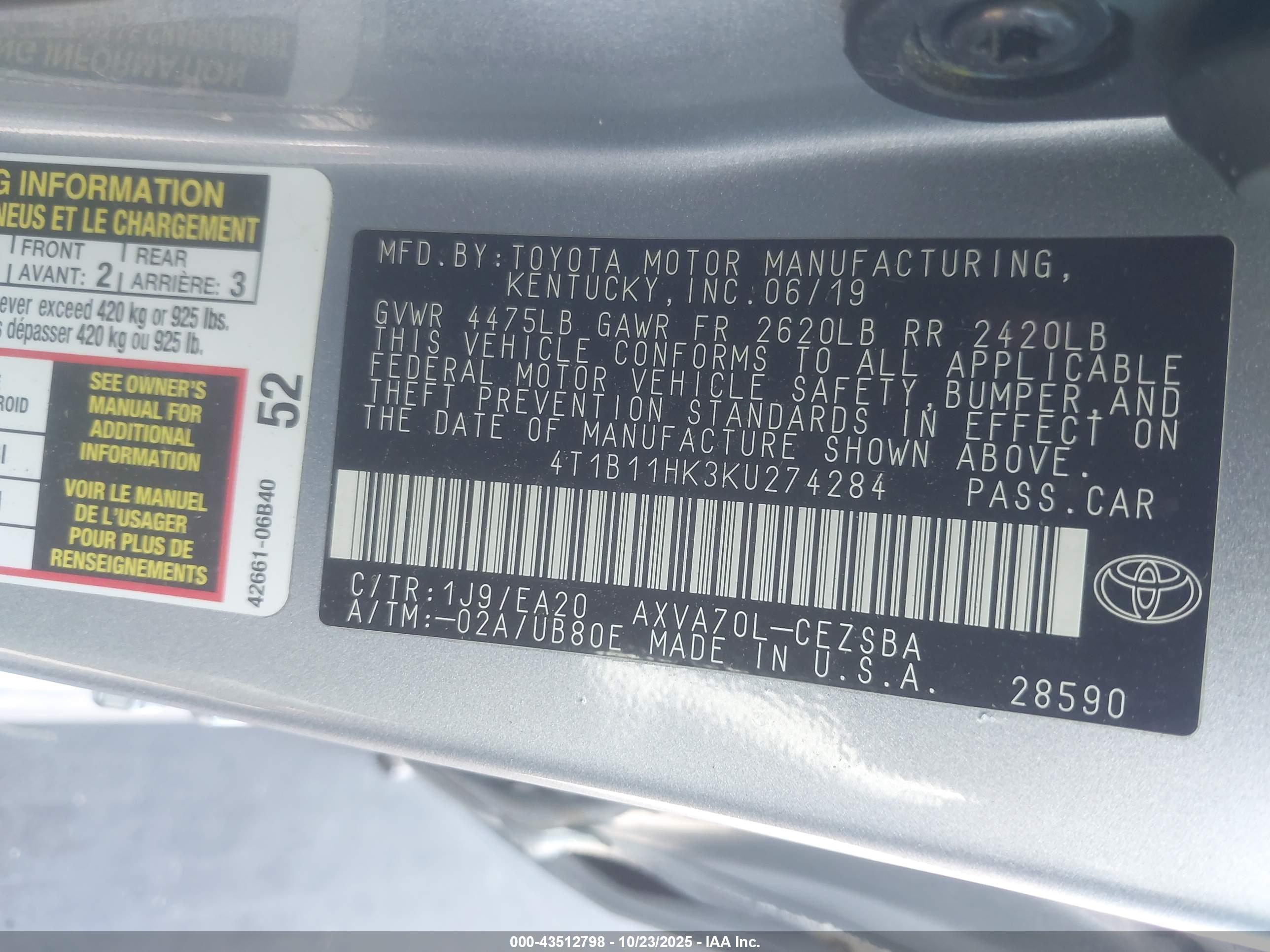 TOYOTA CAMRY image 9