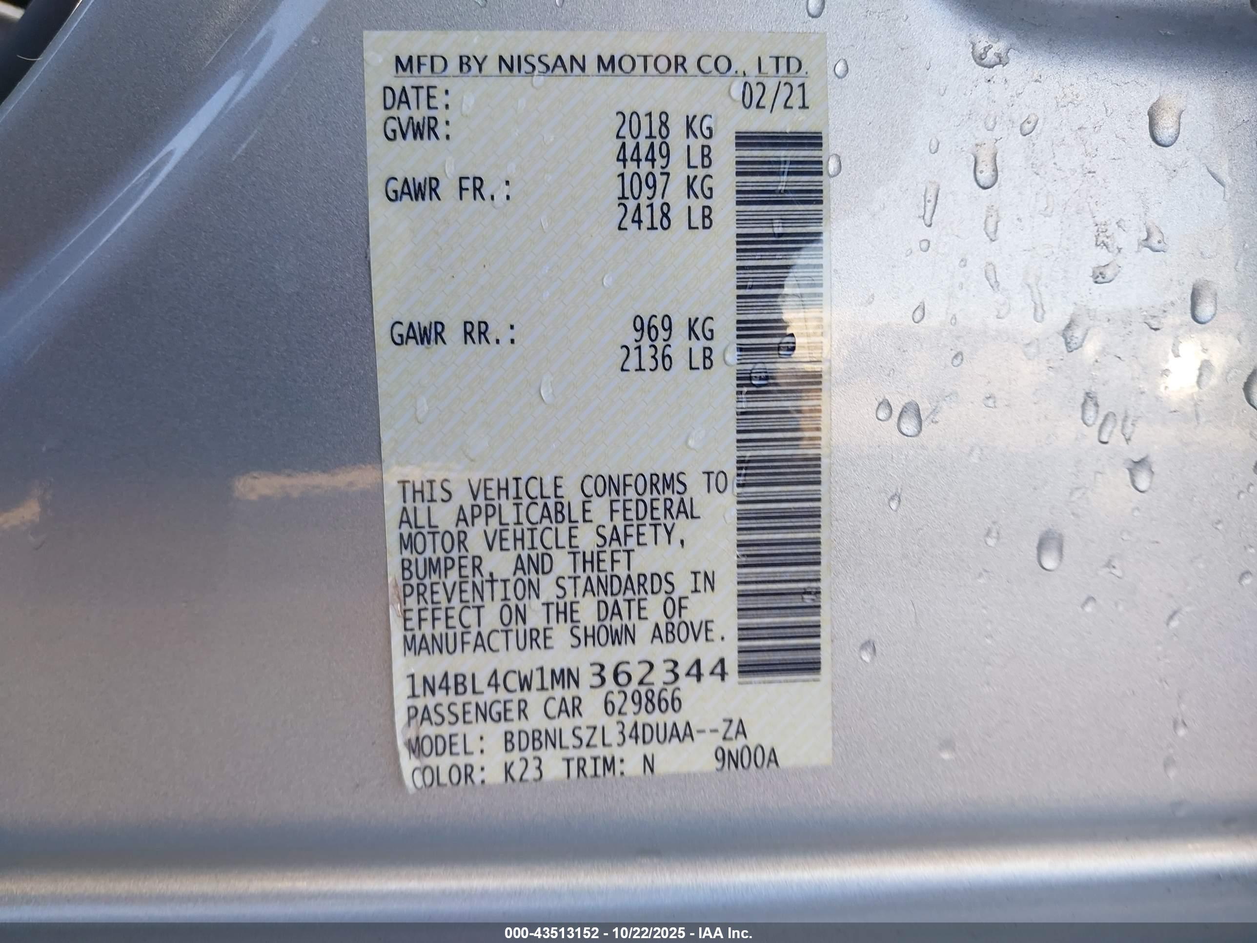 NISSAN ALTIMA image 9