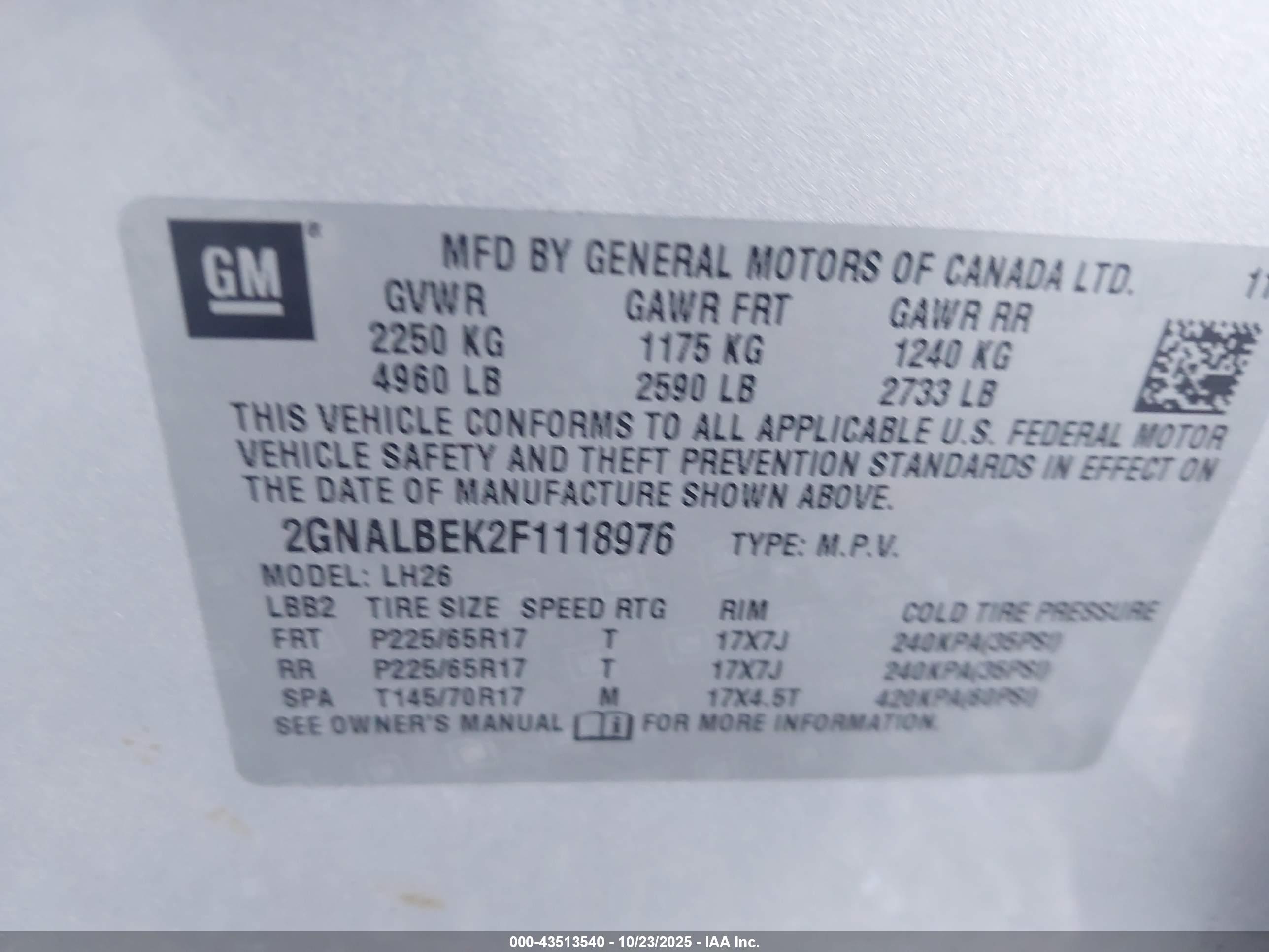 CHEVROLET EQUINOX image 9
