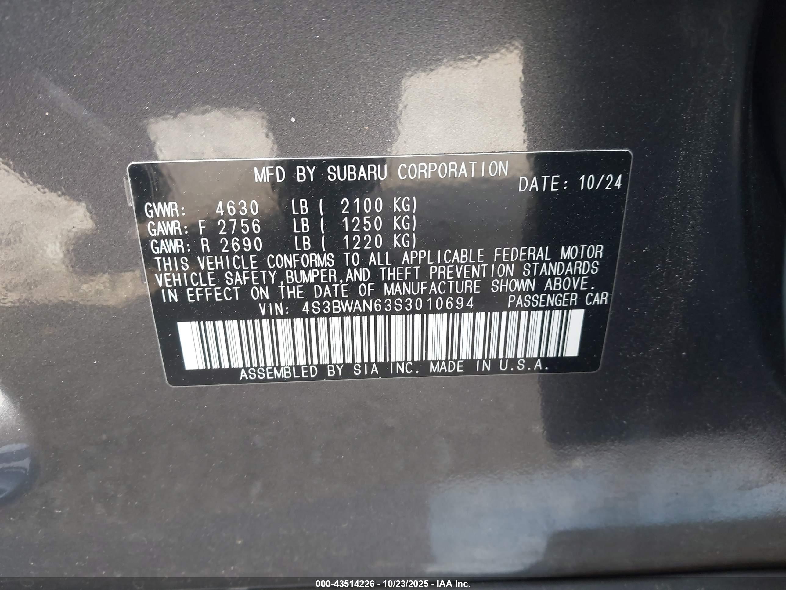 SUBARU LEGACY image 9