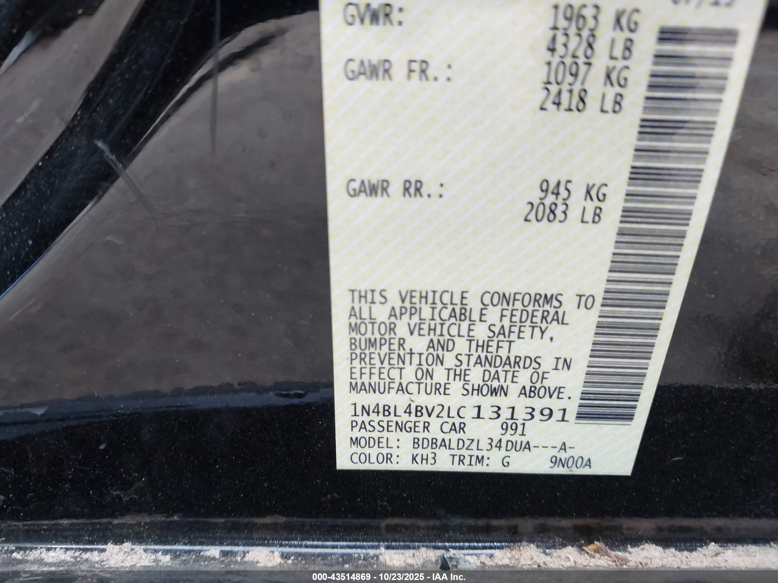 NISSAN ALTIMA image 9