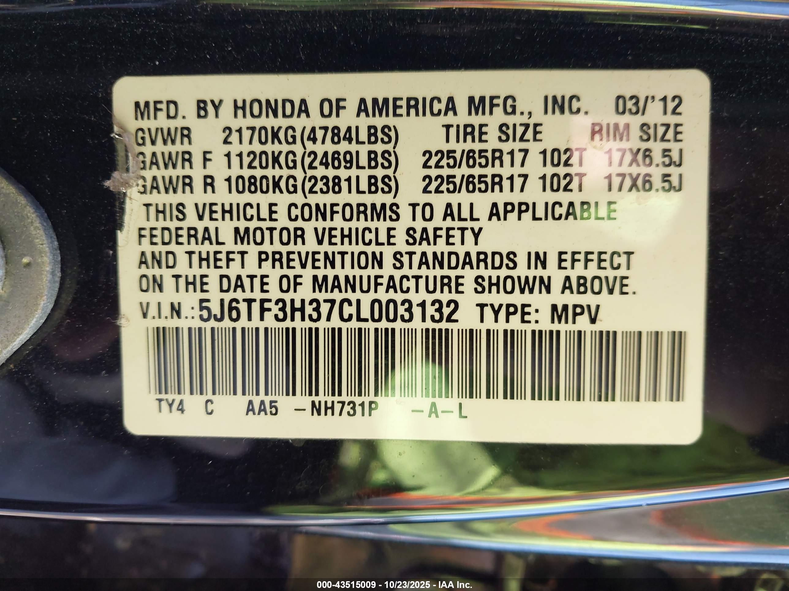 HONDA CROSSTOUR image 9