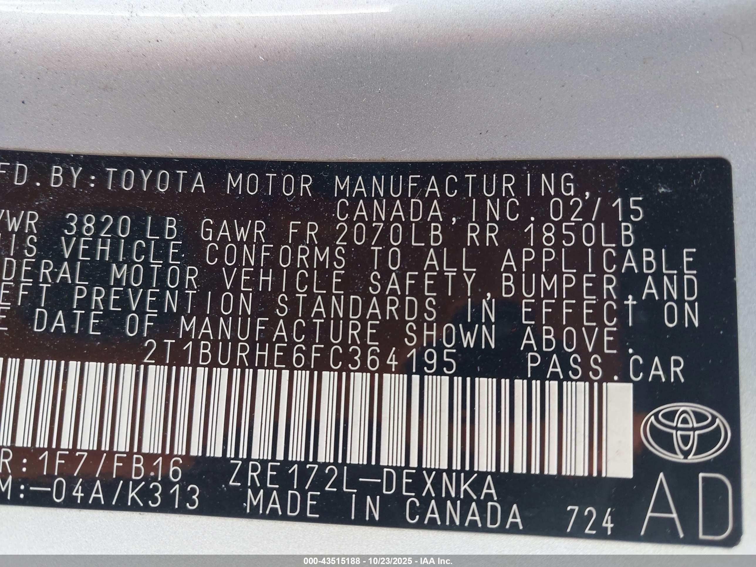 TOYOTA COROLLA image 9