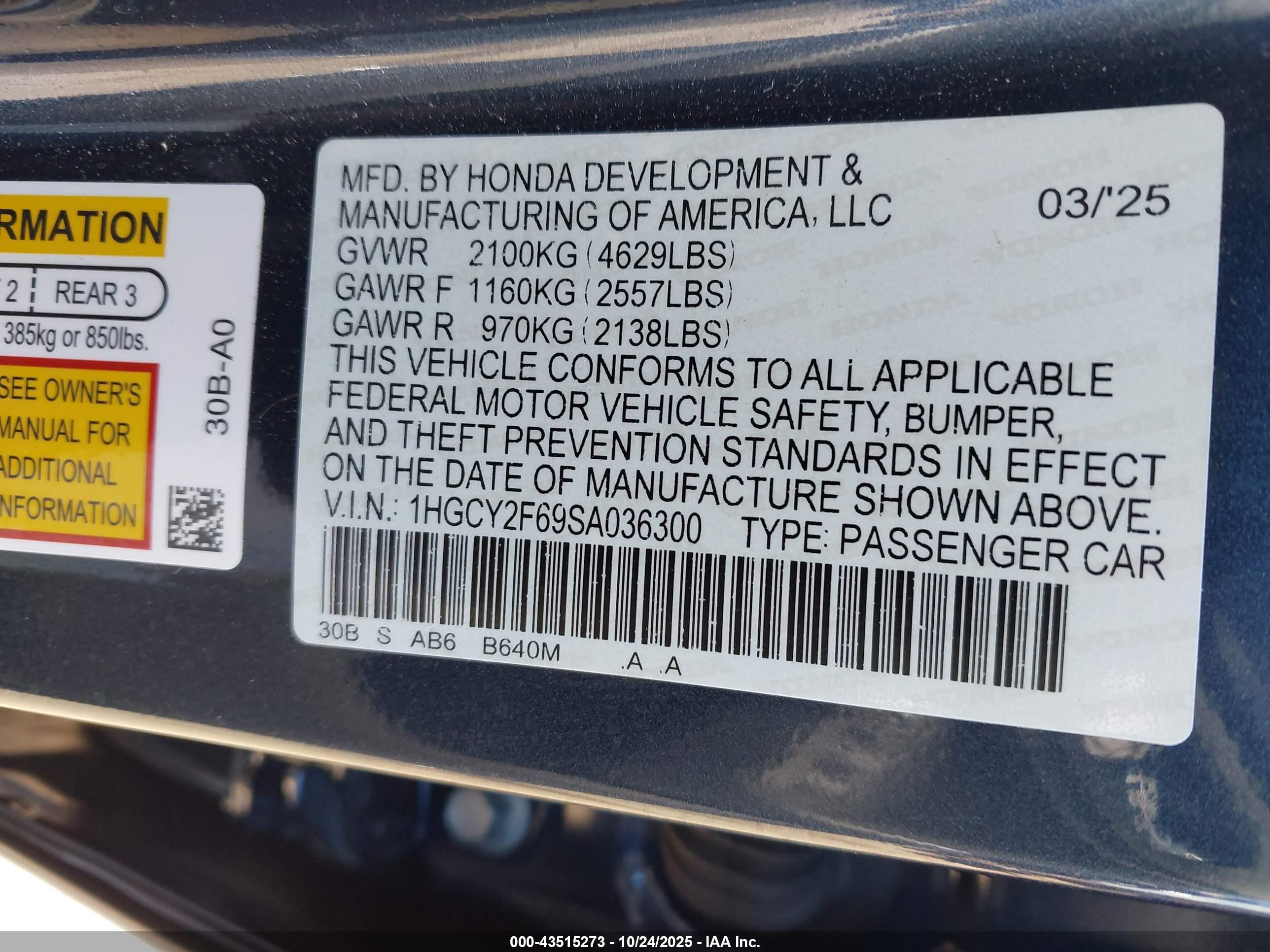 HONDA ACCORD image 9