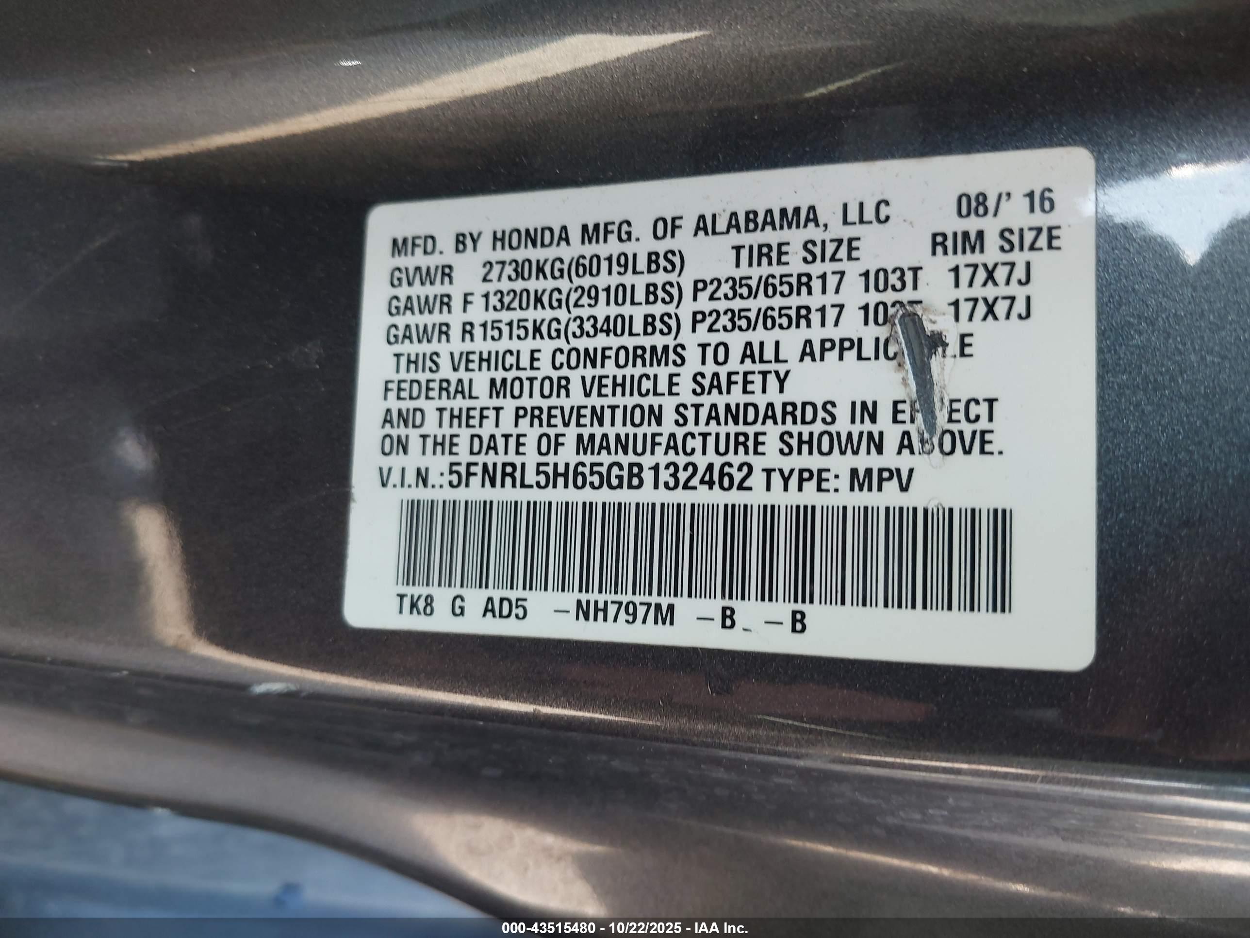 HONDA ODYSSEY image 9