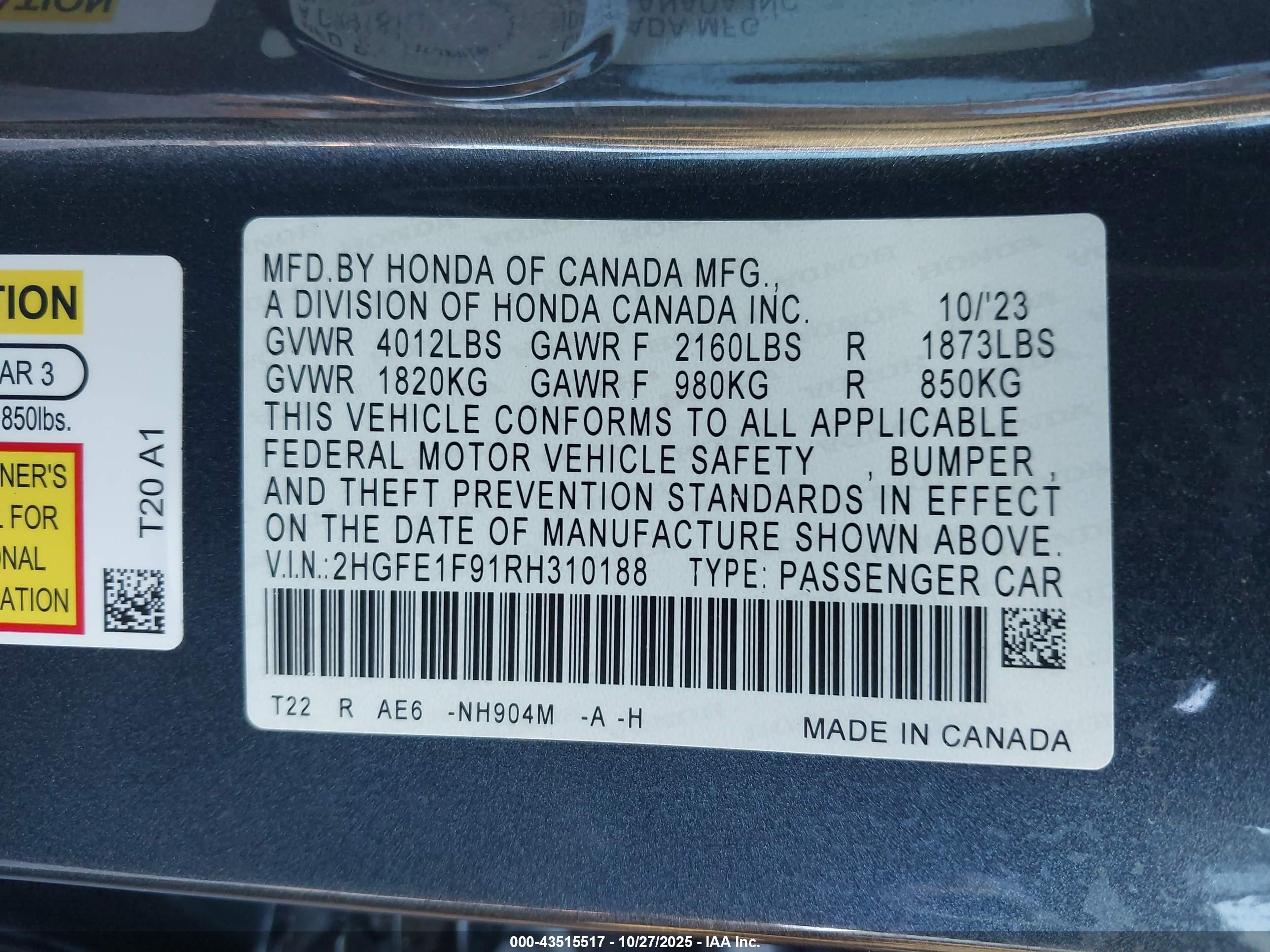 HONDA CIVIC image 9