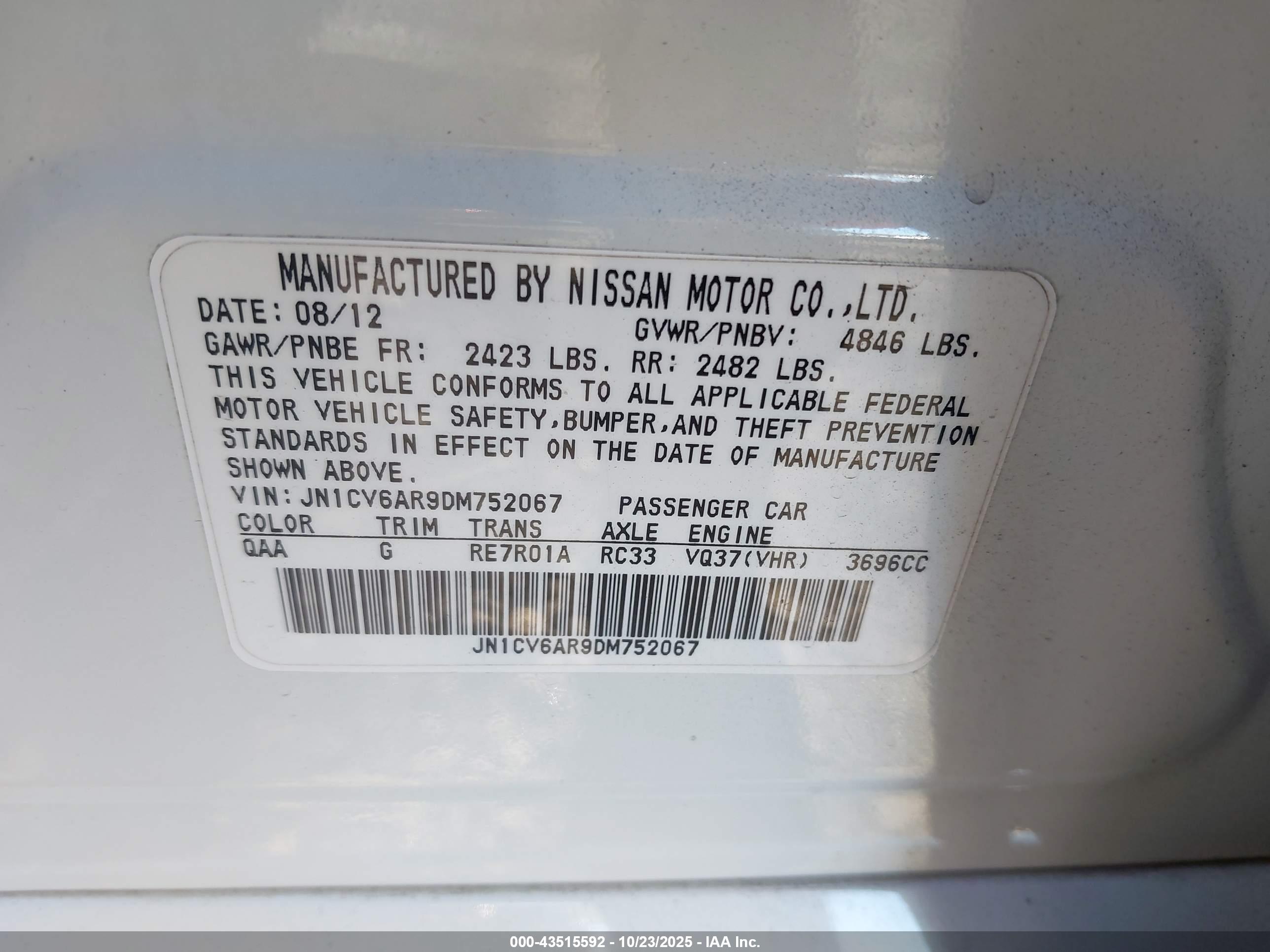 INFINITI G37X image 9