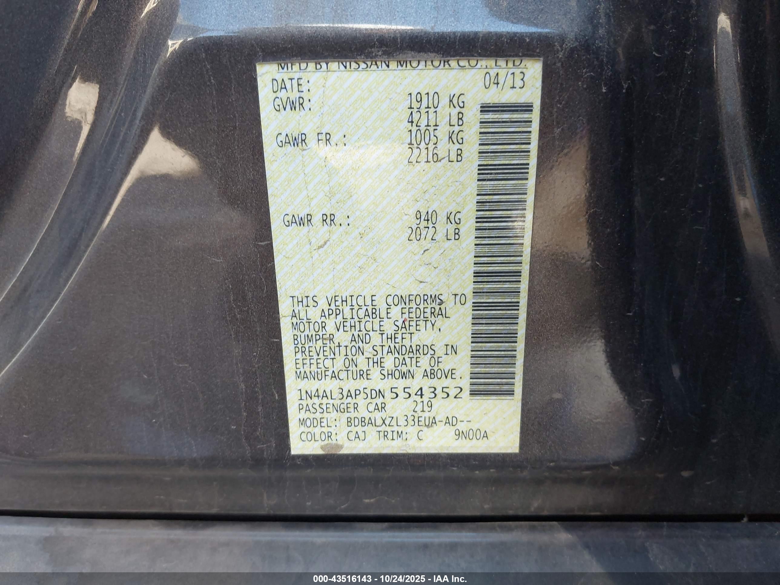 NISSAN ALTIMA image 9