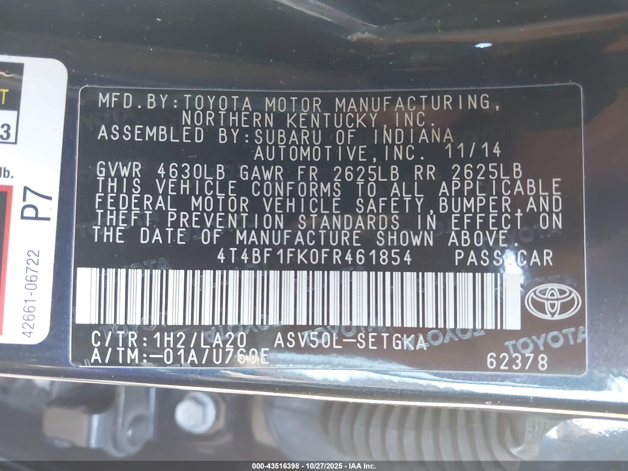 TOYOTA CAMRY image 9