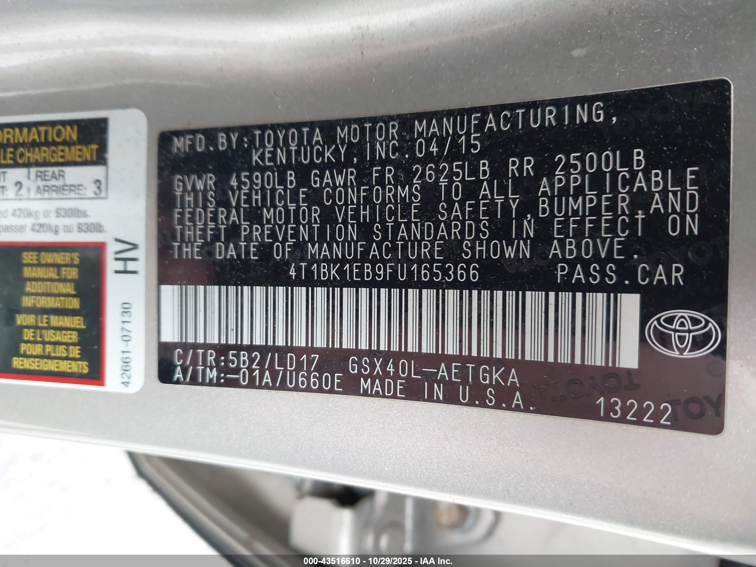 TOYOTA AVALON image 9