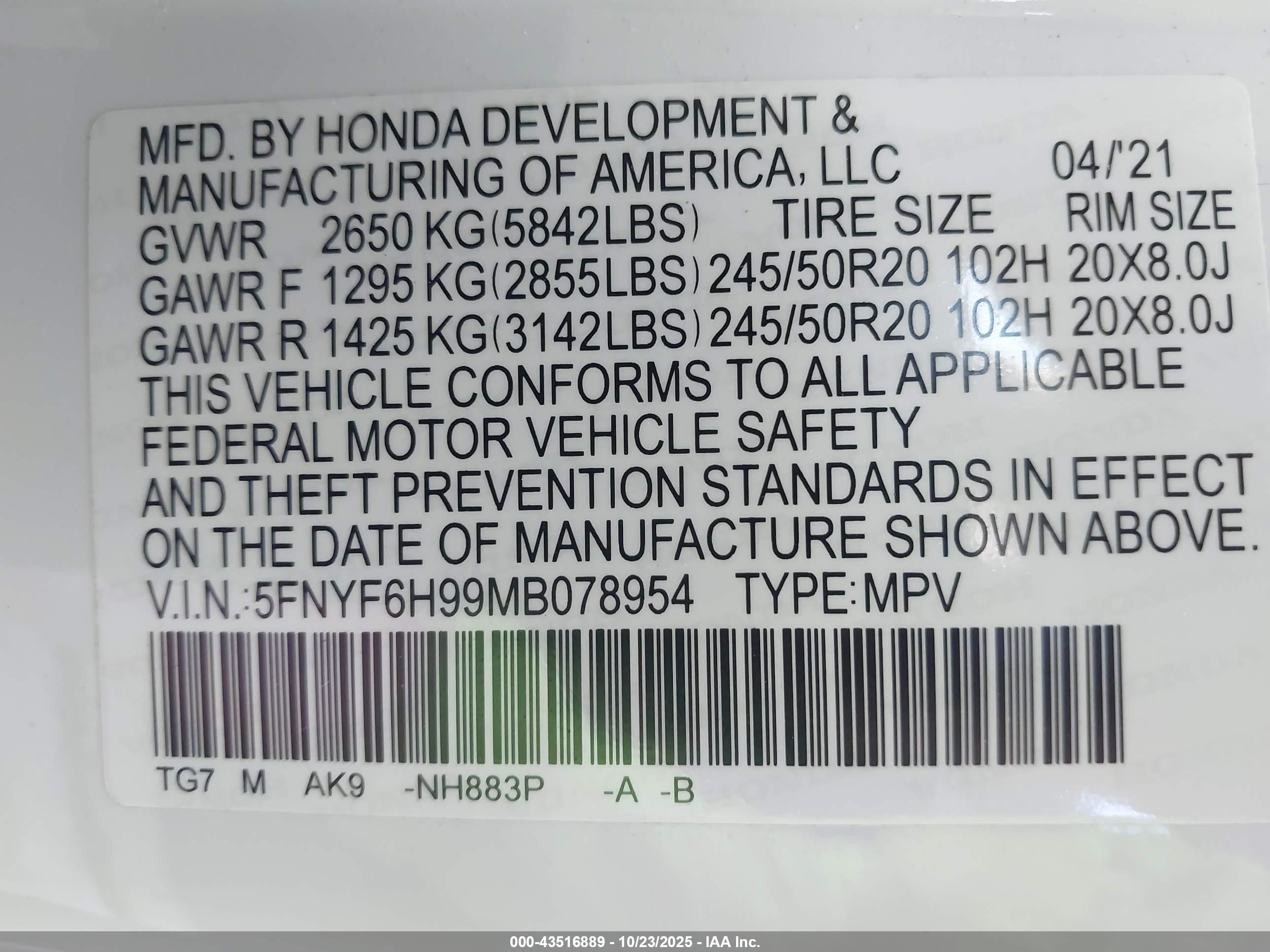 HONDA PILOT image 9
