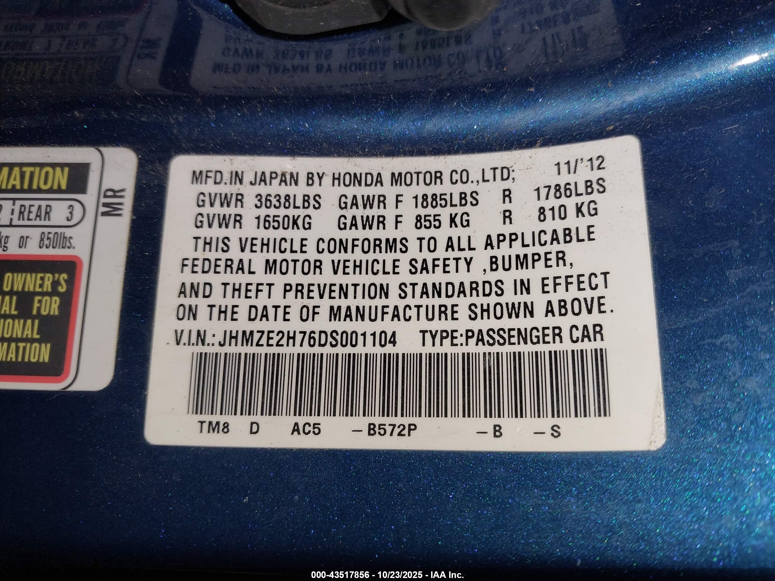 HONDA INSIGHT image 9