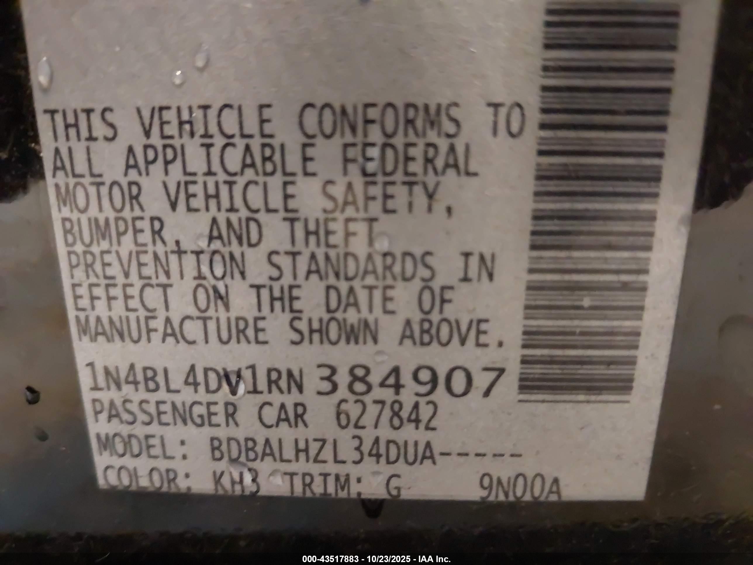 NISSAN ALTIMA image 9