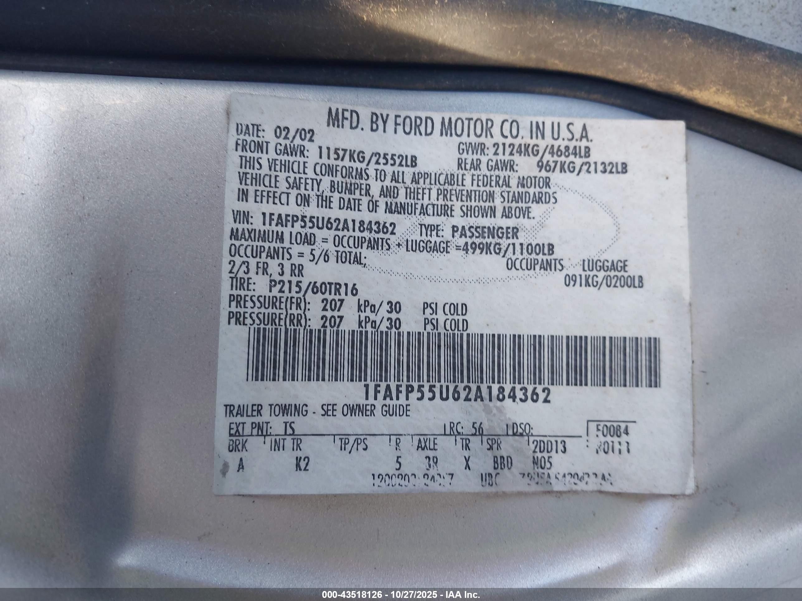 FORD TAURUS image 9