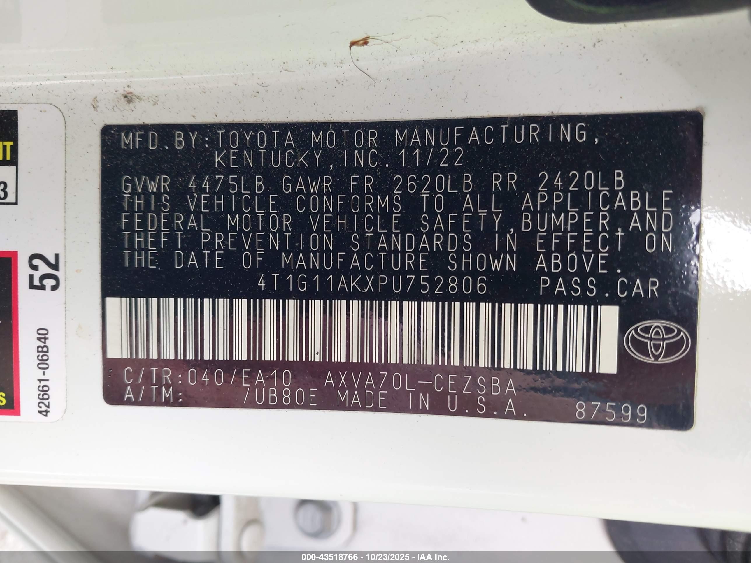 TOYOTA CAMRY image 9