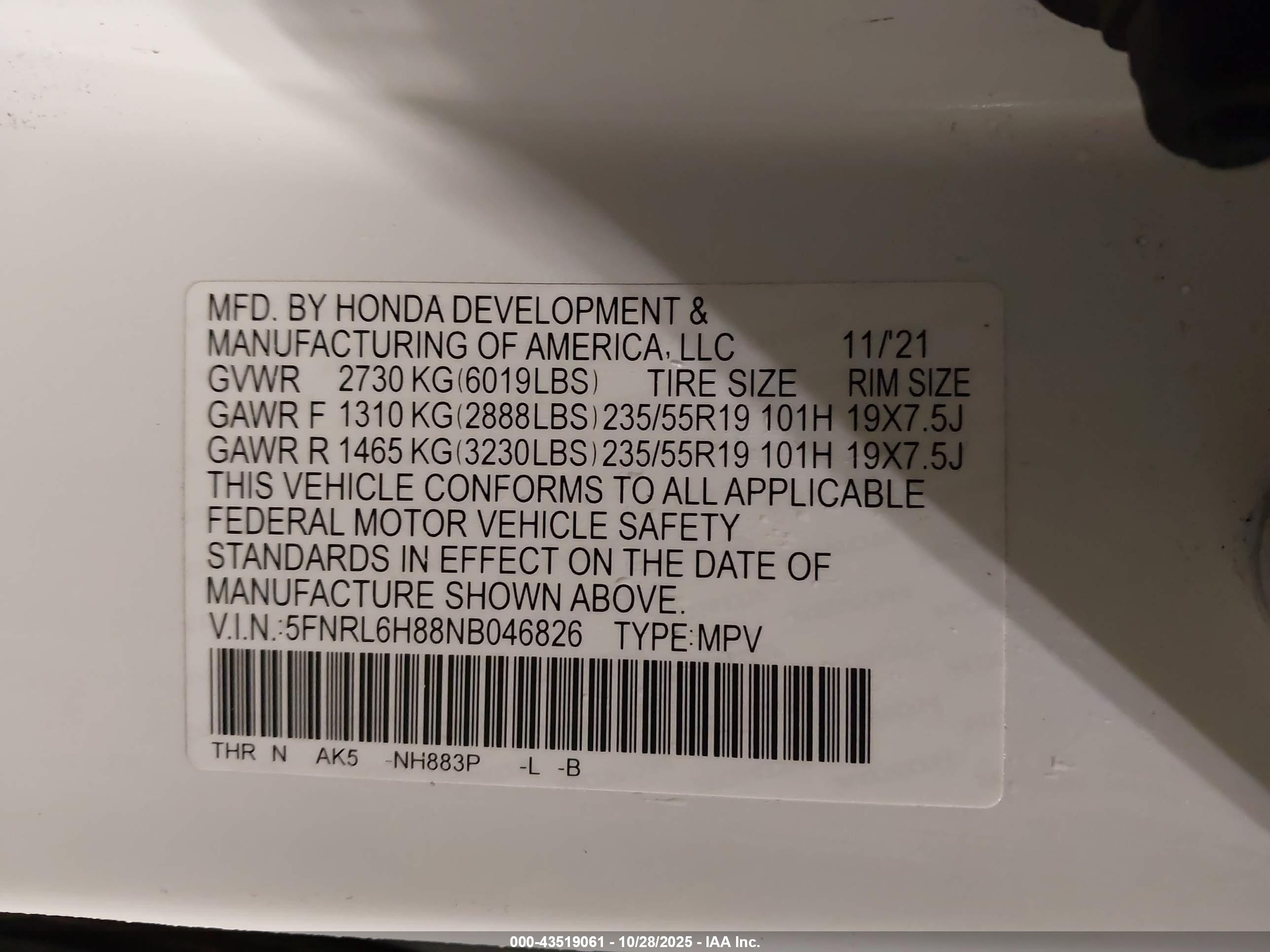 HONDA ODYSSEY image 9