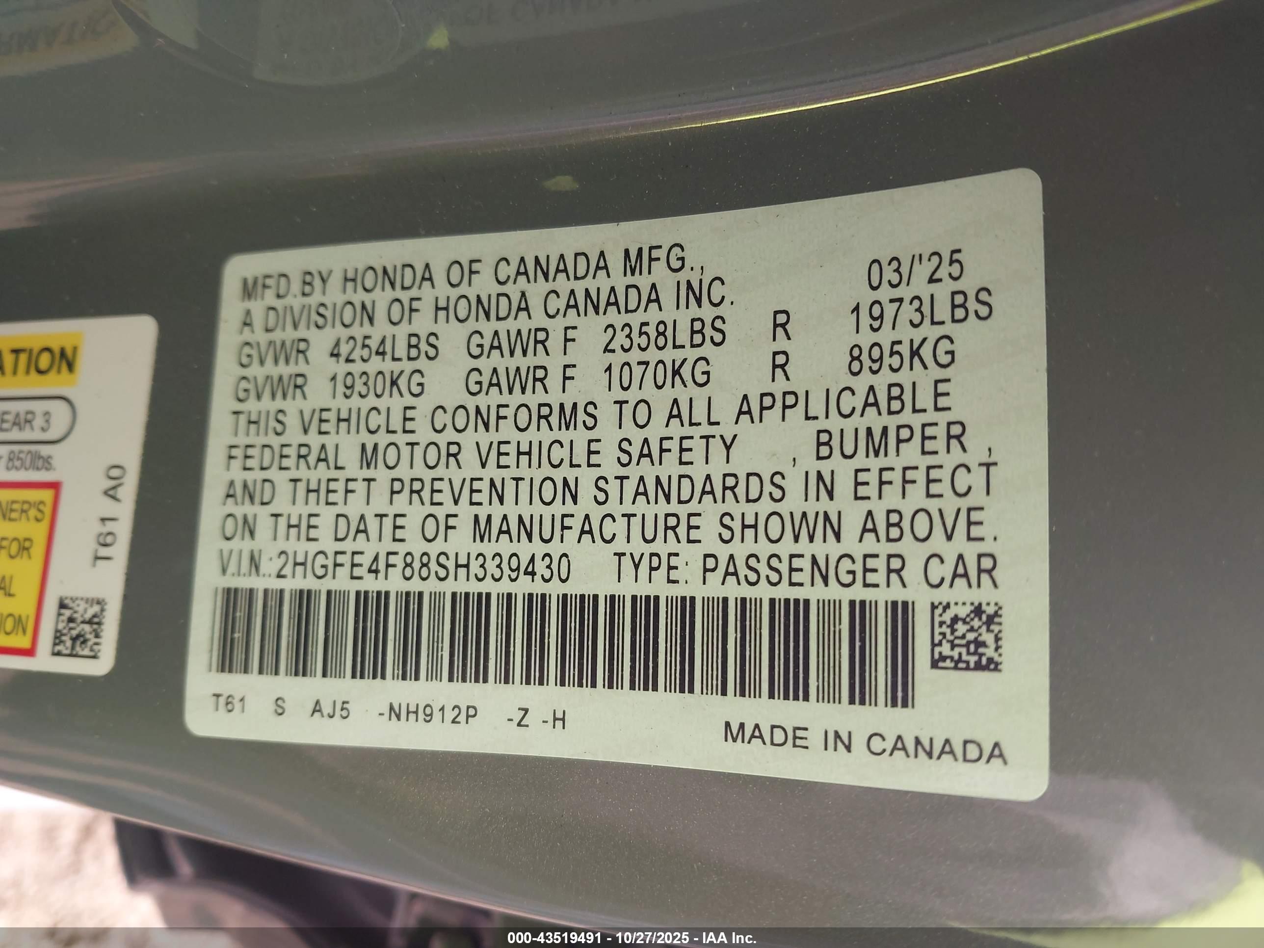 HONDA CIVIC image 9