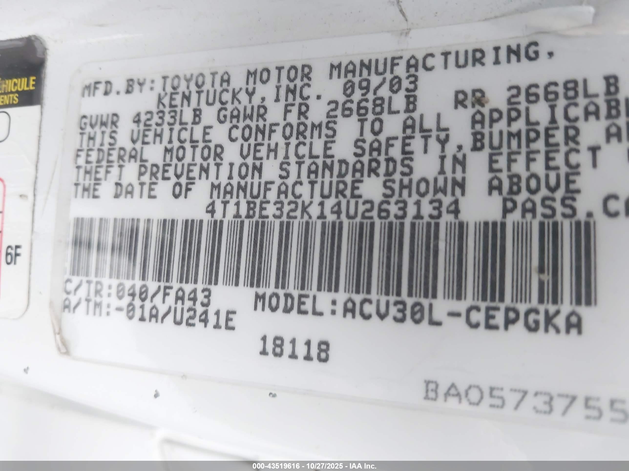 TOYOTA CAMRY image 9