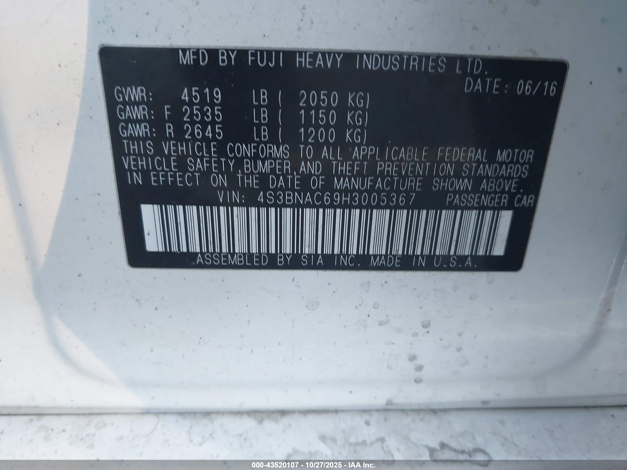 SUBARU LEGACY image 9