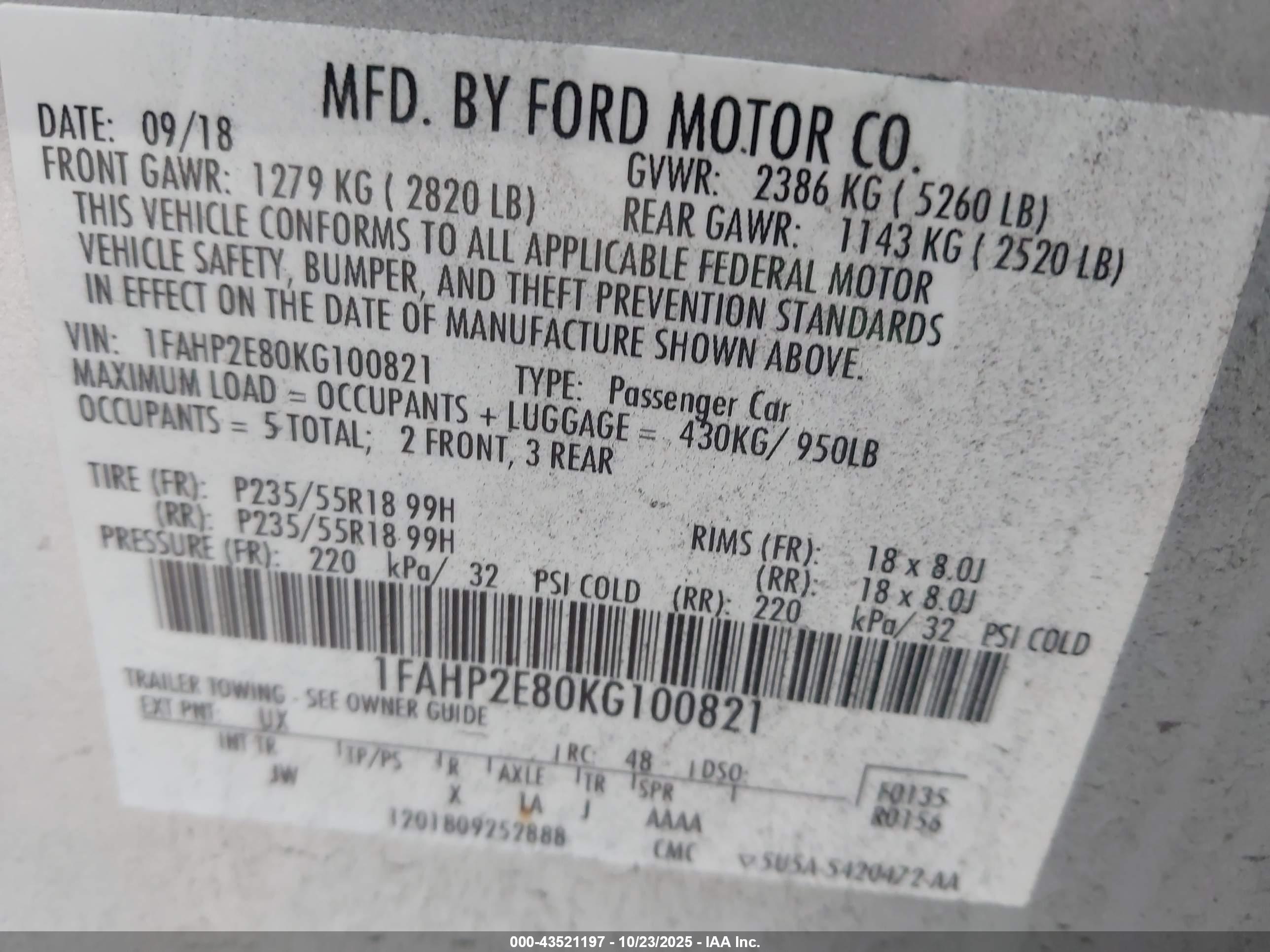 FORD TAURUS image 9